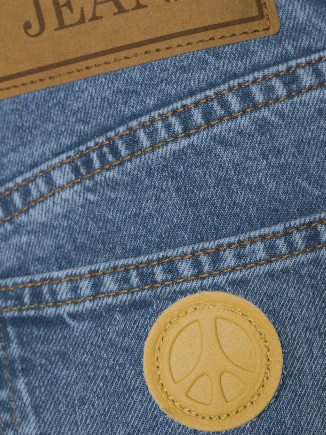 Image 4 of 5 of M05CH1N0 JEANS High Waist Straight Leg Jeans - Blue