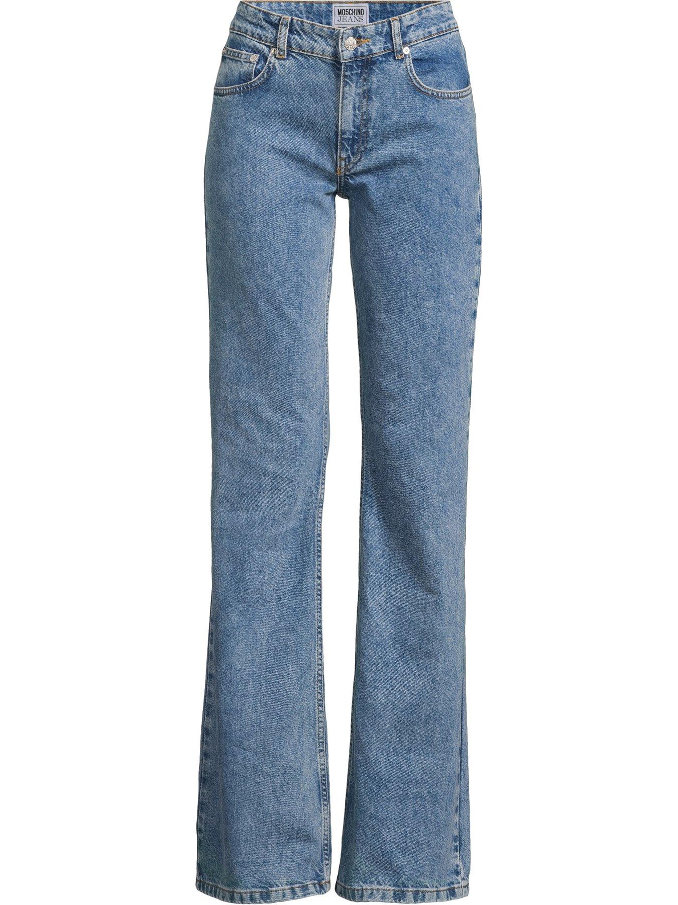Image 5 of 5 of M05CH1N0 JEANS High Waist Straight Leg Jeans - Blue
