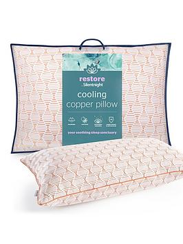 Product photograph of Silentnight Silentnight Restore Cooling Copper Pillow from very.co.uk