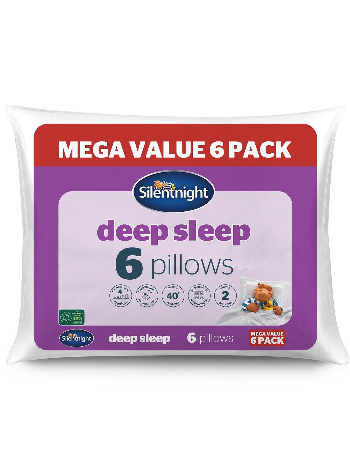 Product photograph of Silentnight Deep Sleep Mega Value Pillow Pack - 6 Pack from very.co.uk