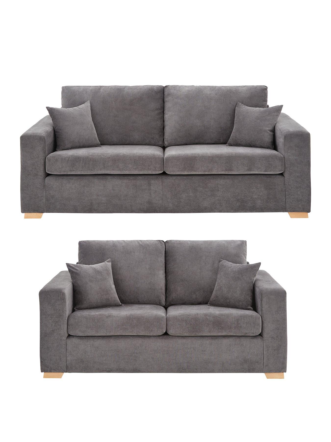 Product photograph of Very Home Valencia 3 2 Seater Fabric Sofa from very.co.uk