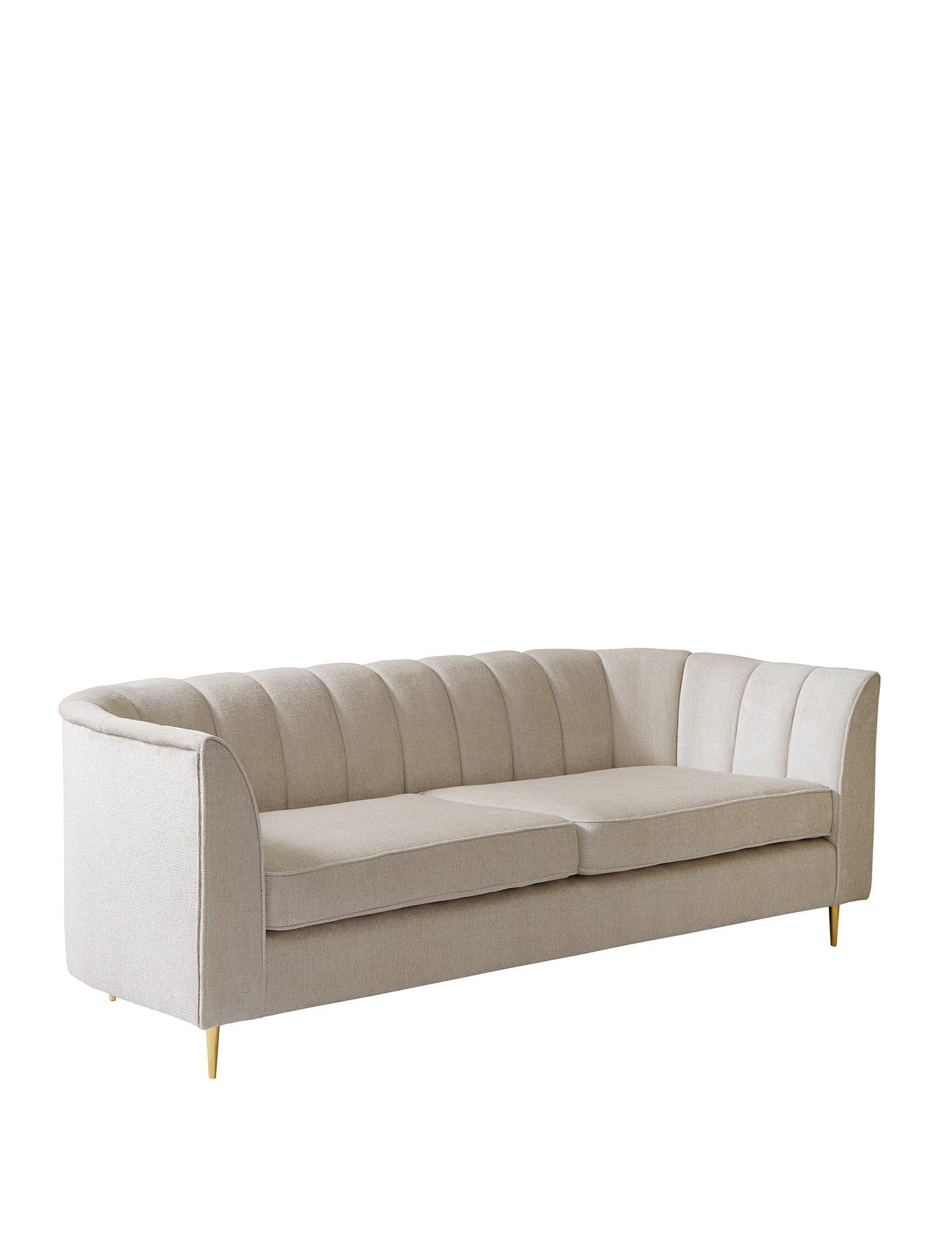 Image 2 of 4 of Very Home Guild 3 + 2 Seater Fabric Sofa Set (Buy &amp; SAVE!) - Ivory