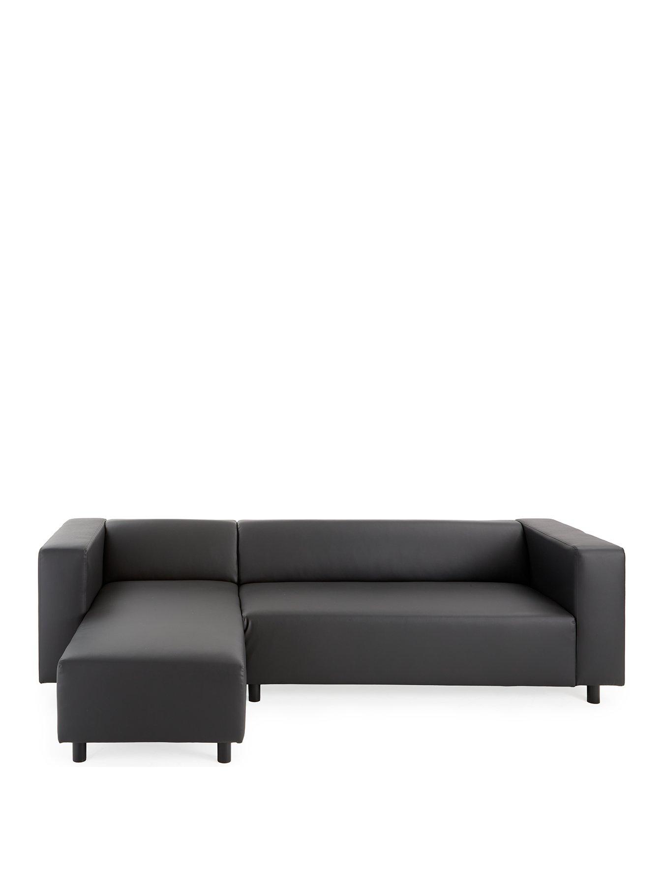 Image 2 of 7 of The Very Collection Clarke Left Hand Corner Faux Leather Chaise Sofa