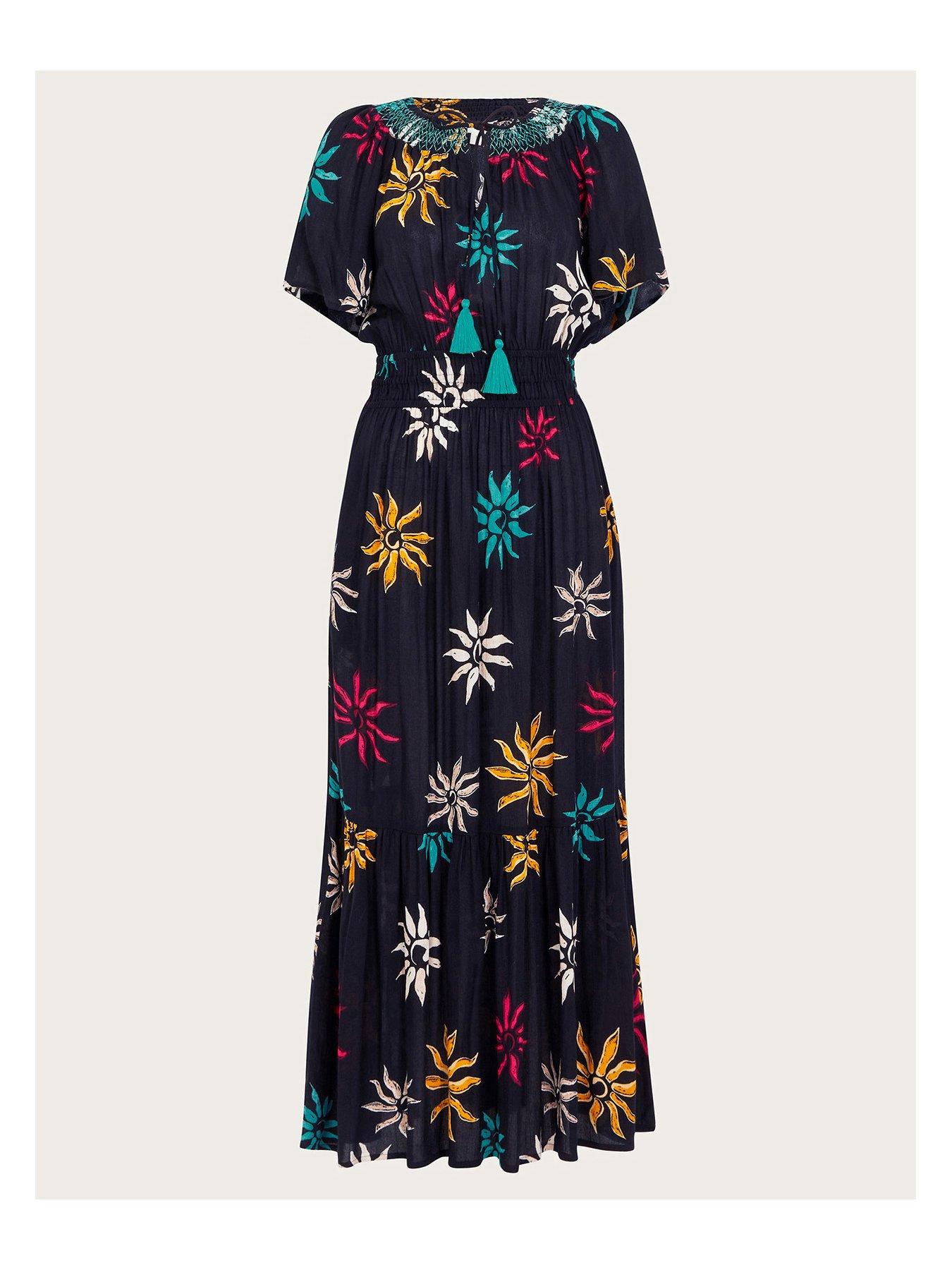 Monsoon Summer Sun Dress Black Very