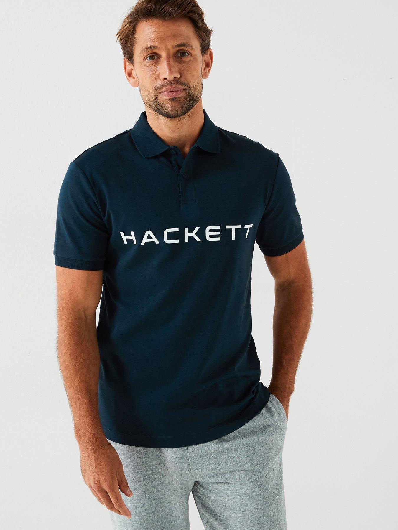undefined Essential Chest Logo Polo Shirt - Navy