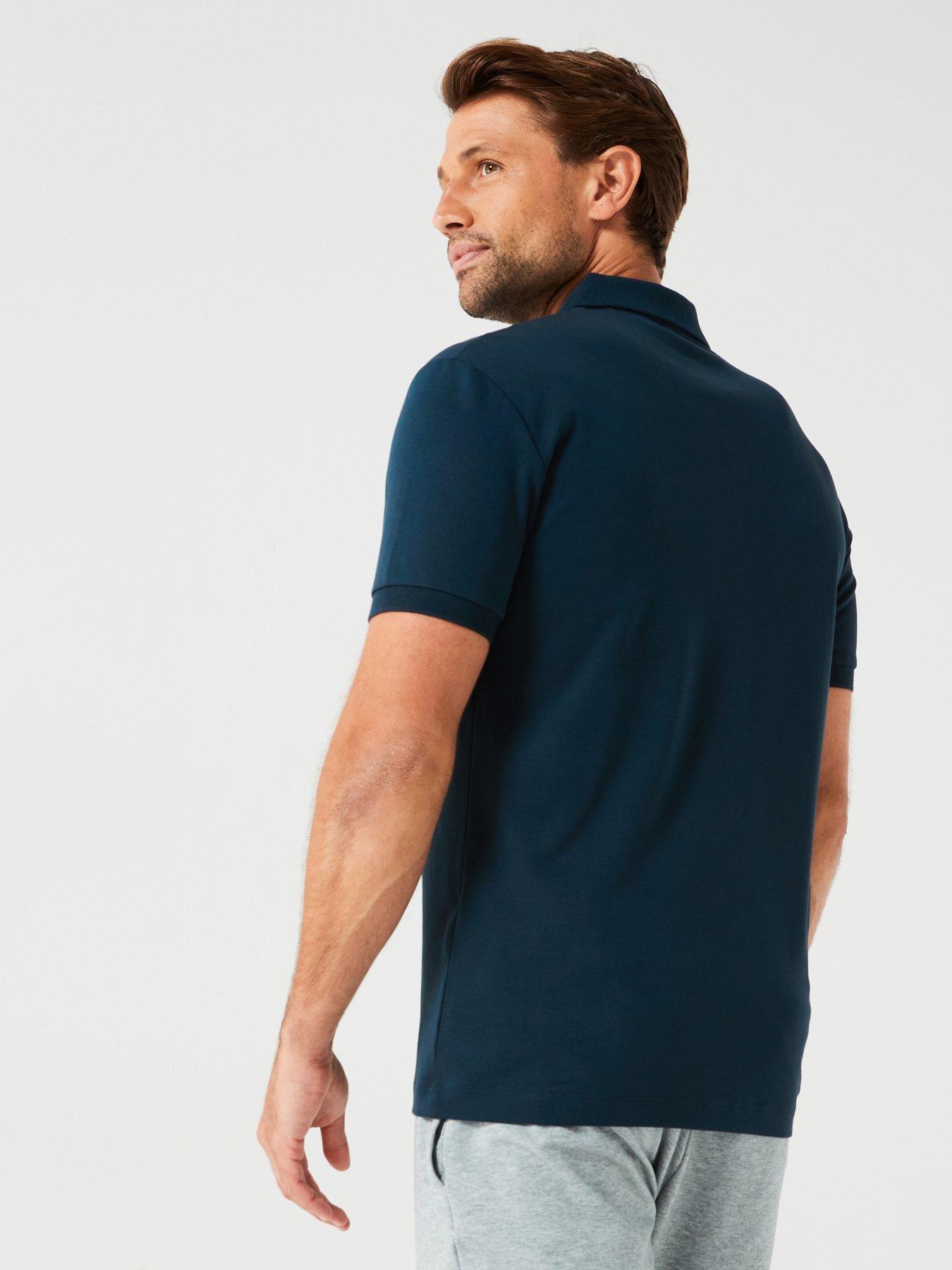 Image 2 of 4 of Hackett Essential Chest Logo Polo Shirt - Navy