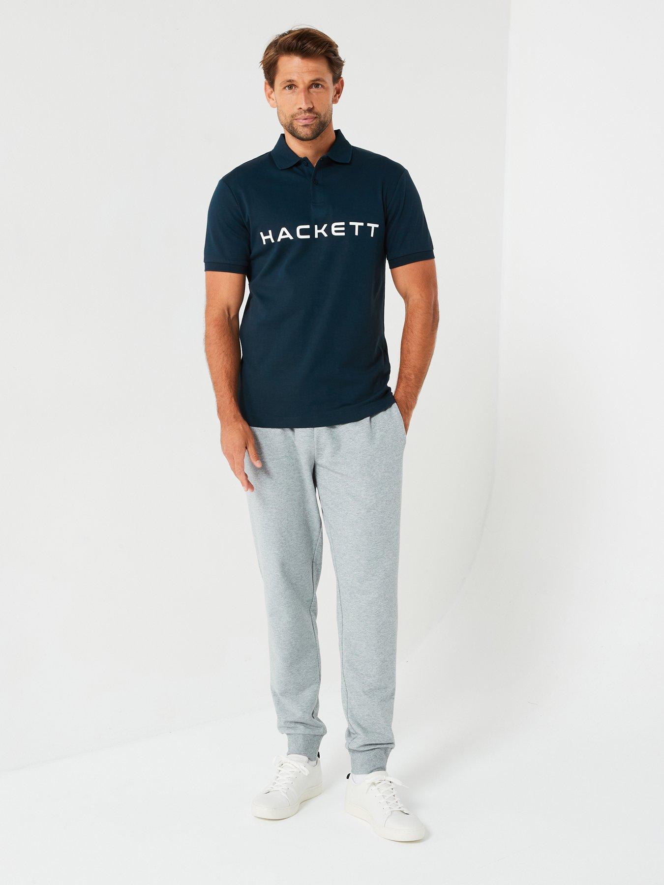 Image 3 of 4 of Hackett Essential Chest Logo Polo Shirt - Navy