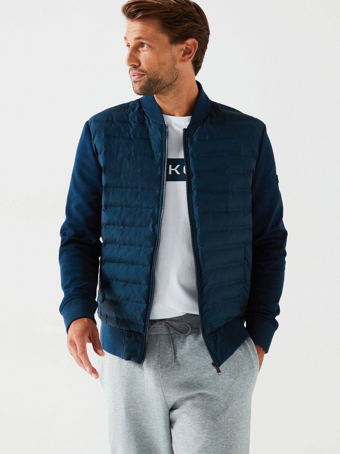 undefined Quilt Bomber Zip Sweat - Navy