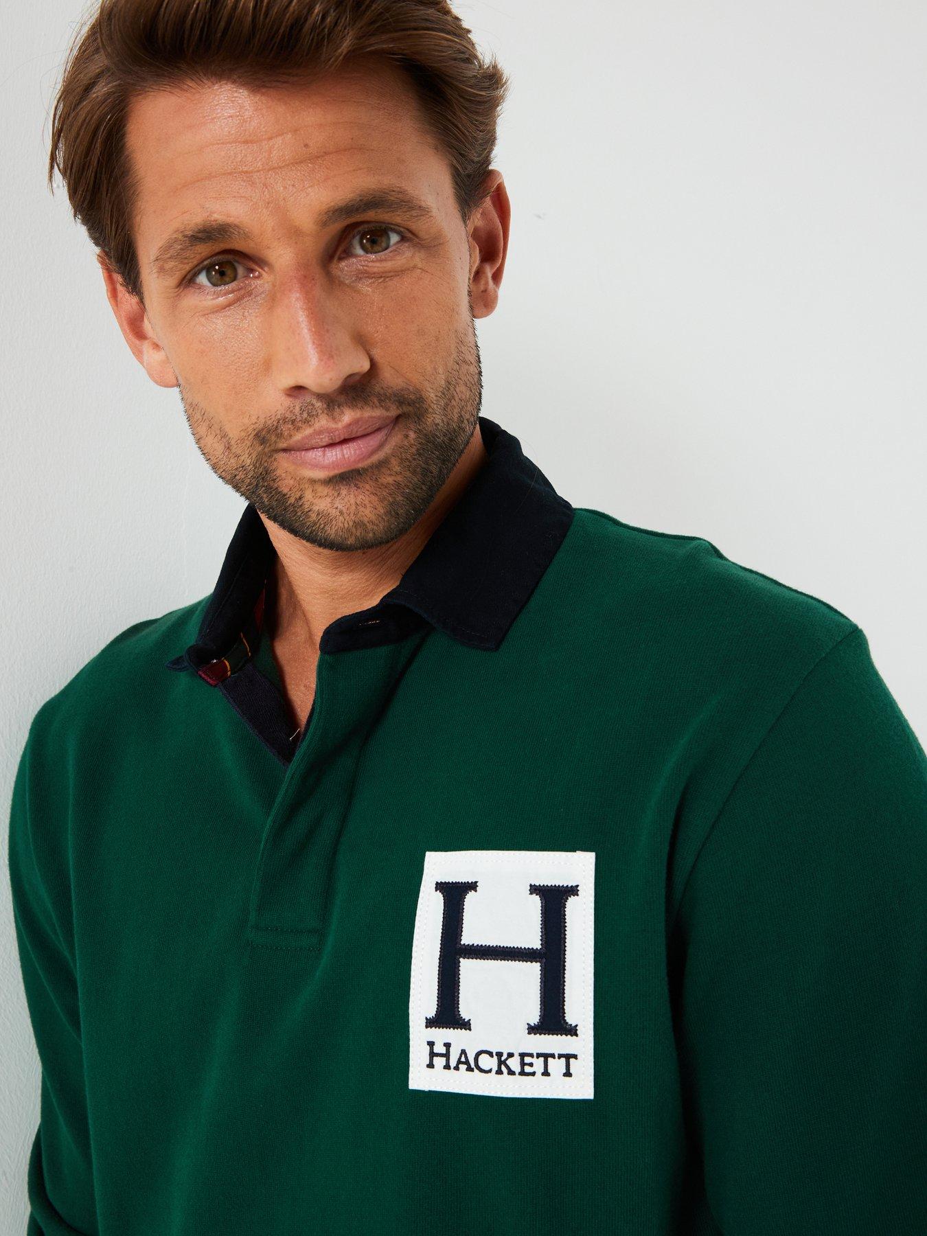 Image 4 of 5 of Hackett Heritage H Pocket Rugby Crew Sweat - Dark Green