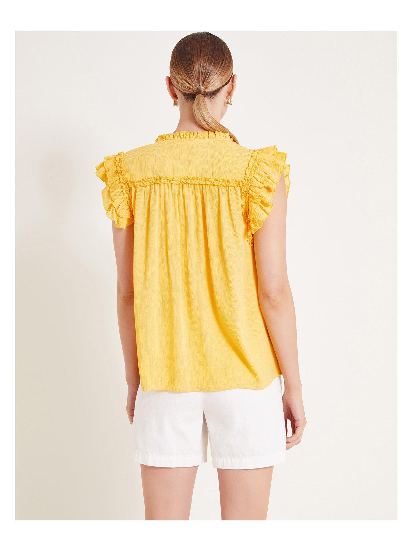 Image 2 of 6 of Monsoon Tula Frill Top - Yellow