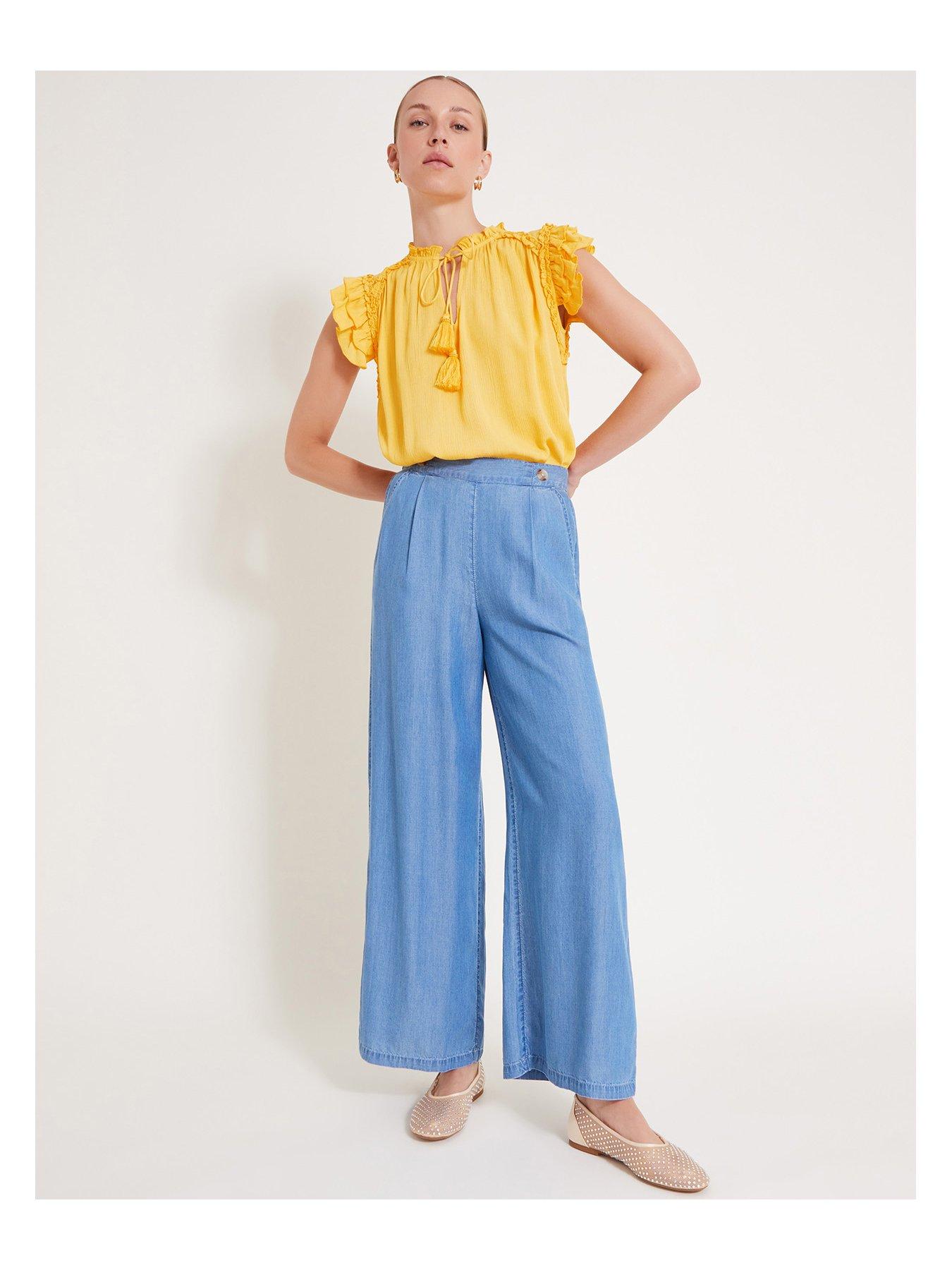 Image 4 of 6 of Monsoon Tula Frill Top - Yellow