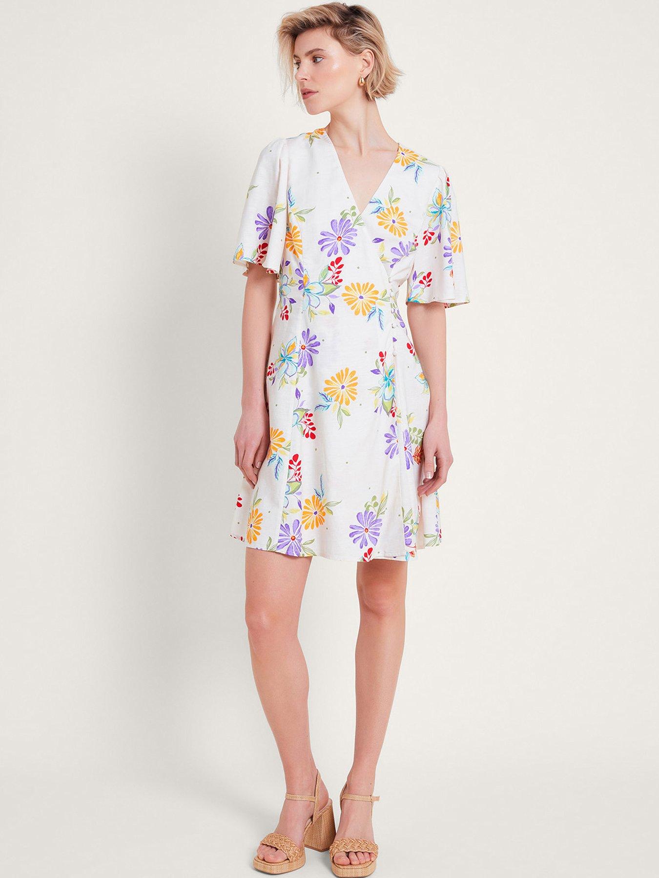 Monsoon white linen dress hotsell