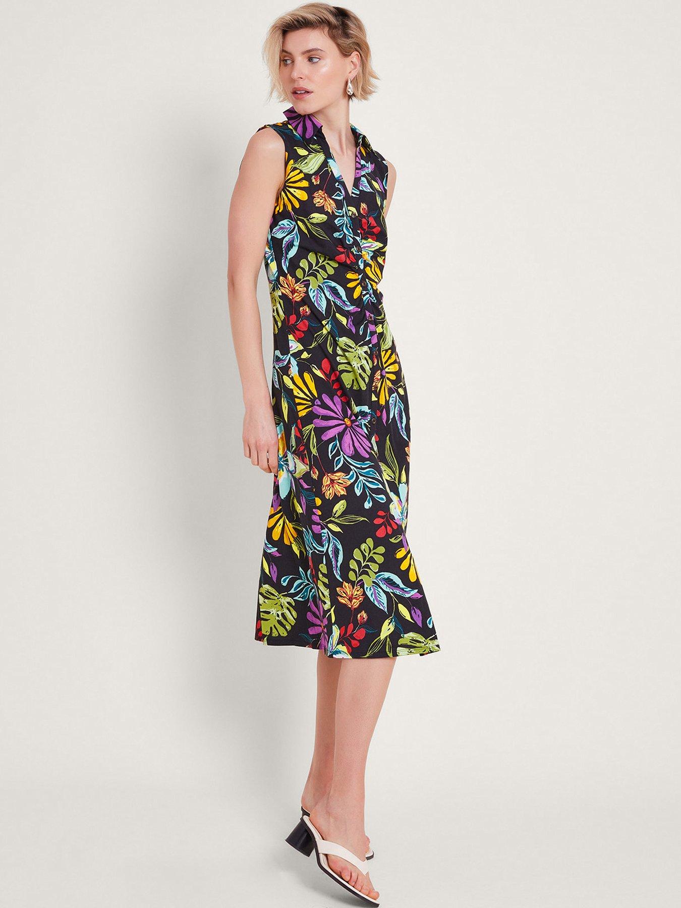 Monsoon Sandie Jersey Shirt Dress - Black
