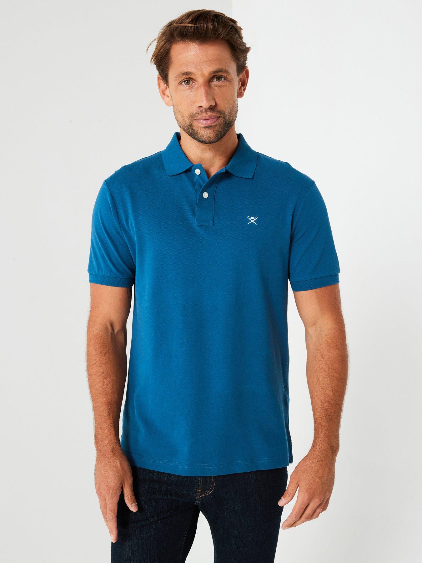 undefined Slim Fit Left Chest Logo Polo Shirt - Blue