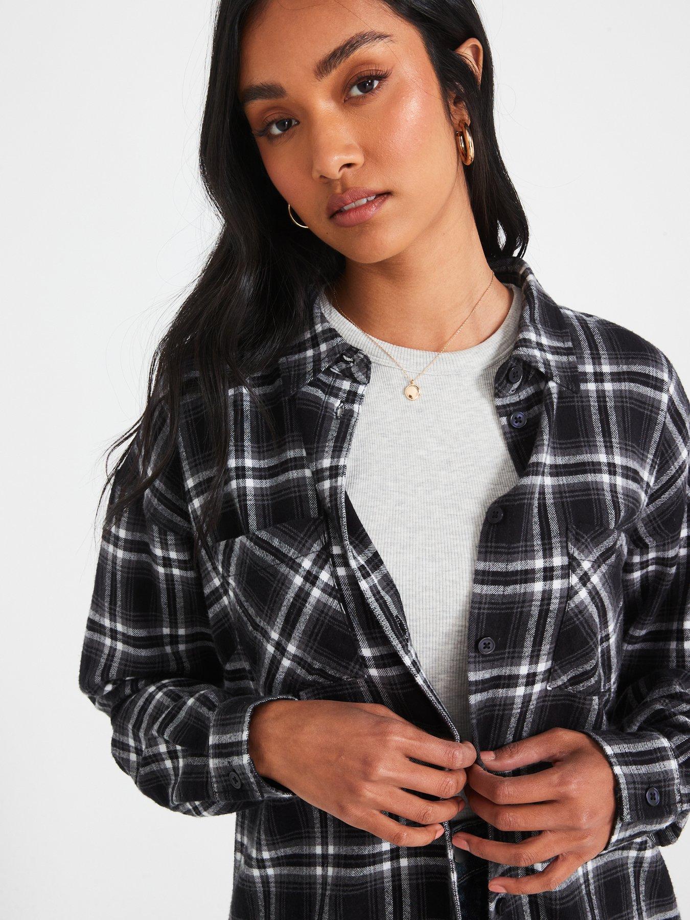 Image 4 of 6 of Everyday Check Shirt - Black/White