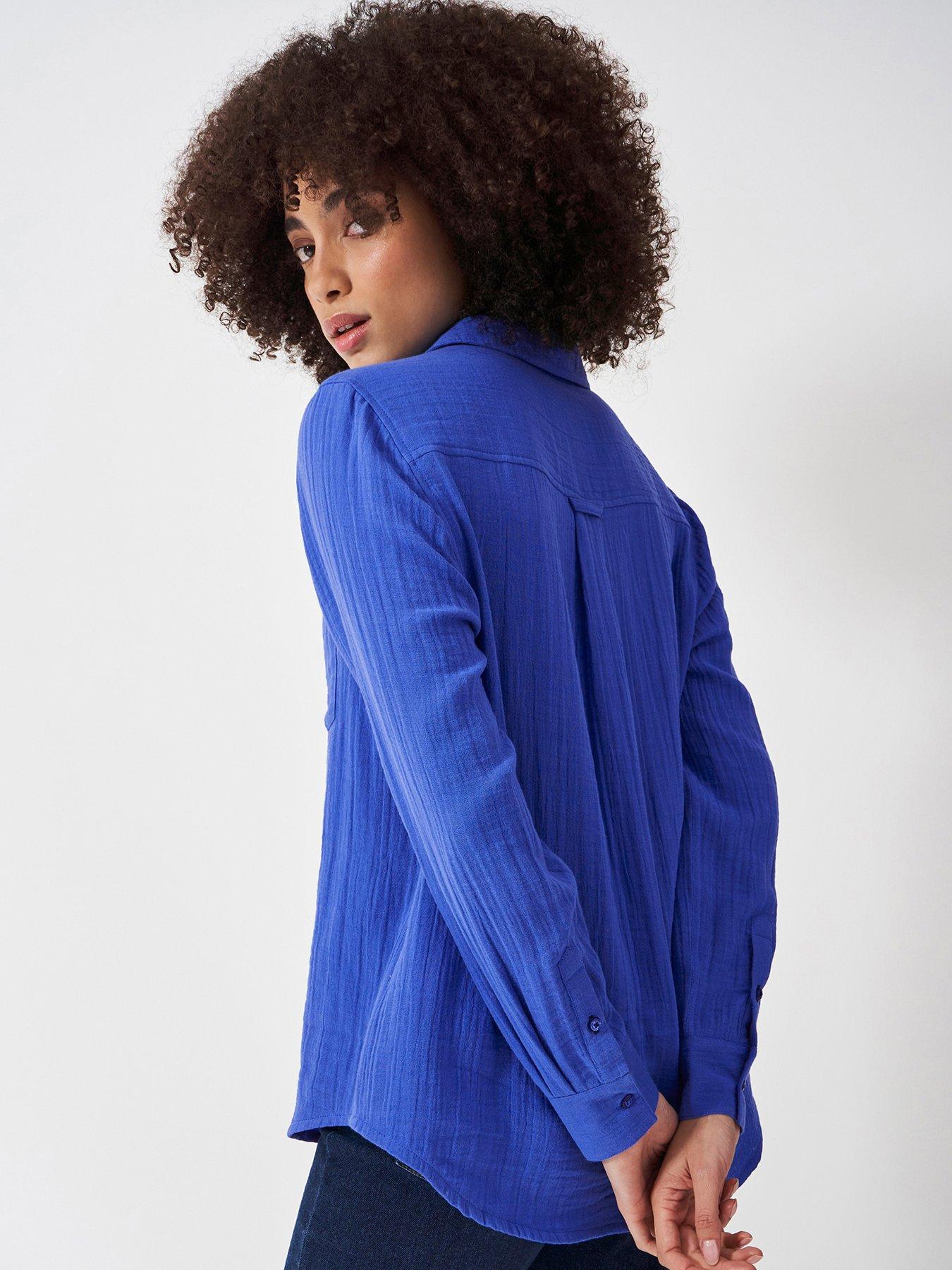 Image 2 of 6 of Crew Clothing Relaxed Harlie Shirt - Blue