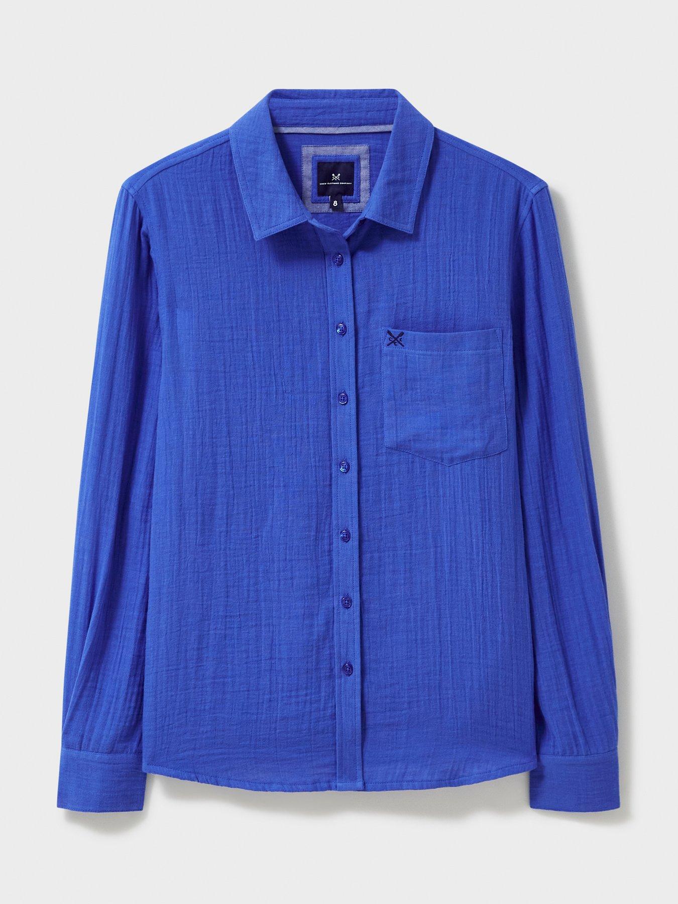 Image 3 of 6 of Crew Clothing Relaxed Harlie Shirt - Blue