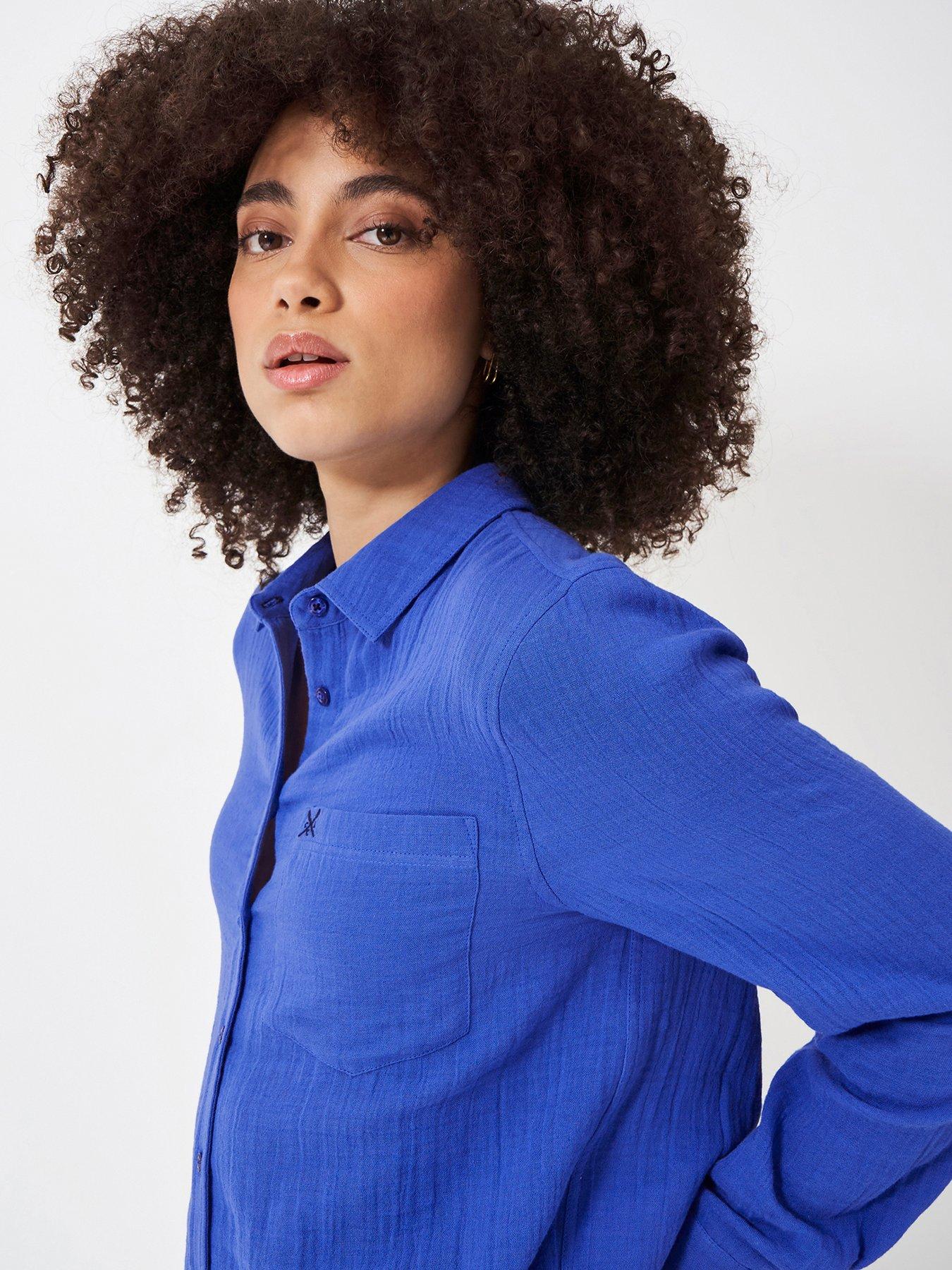 Image 5 of 6 of Crew Clothing Relaxed Harlie Shirt - Blue