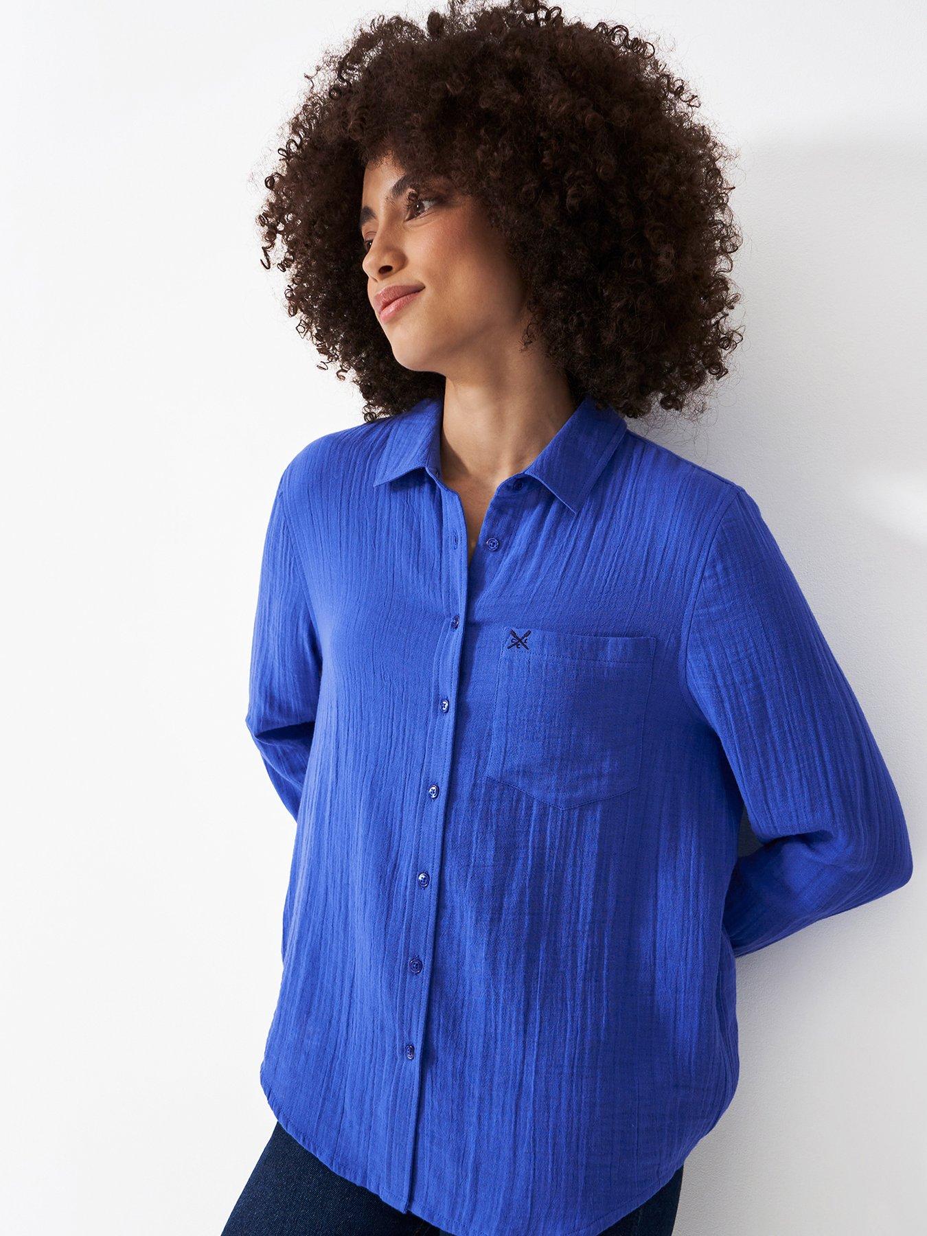 Image 6 of 6 of Crew Clothing Relaxed Harlie Shirt - Blue