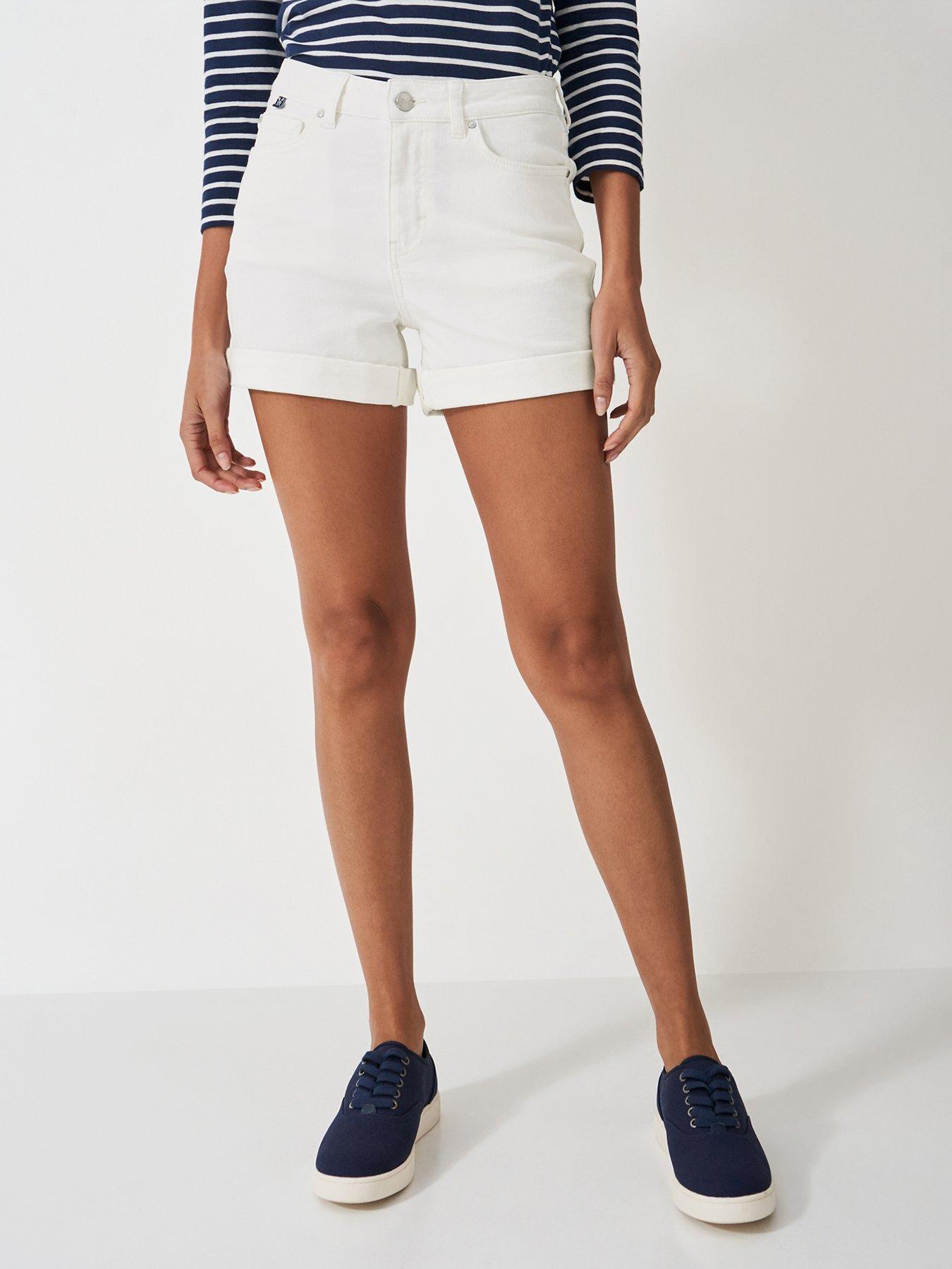 crew-clothing-turn-up-denim-short-white