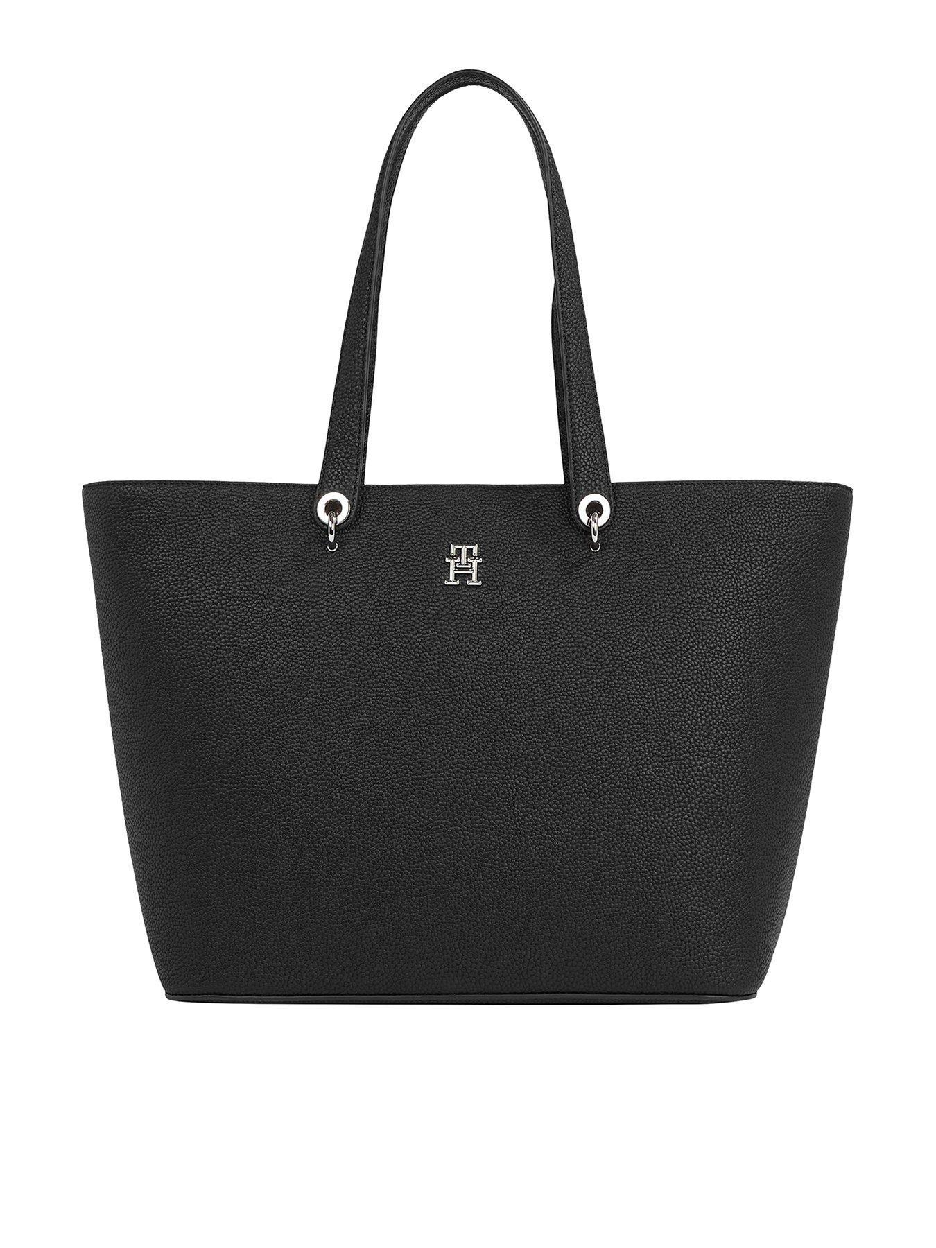 Tommy Hilfiger Emblem Tote Bag - Black