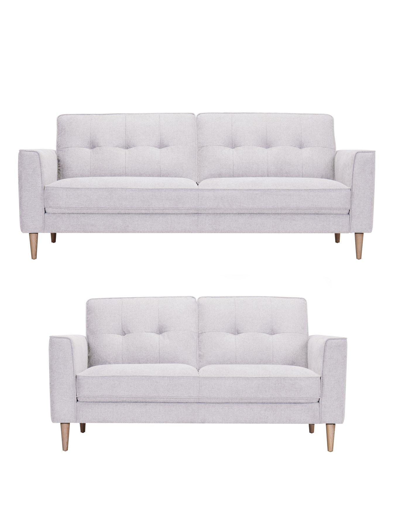 The Very Collection Oxford 3 + 2 Seater Fabric Sofa Set - Grey - FSC® Certified