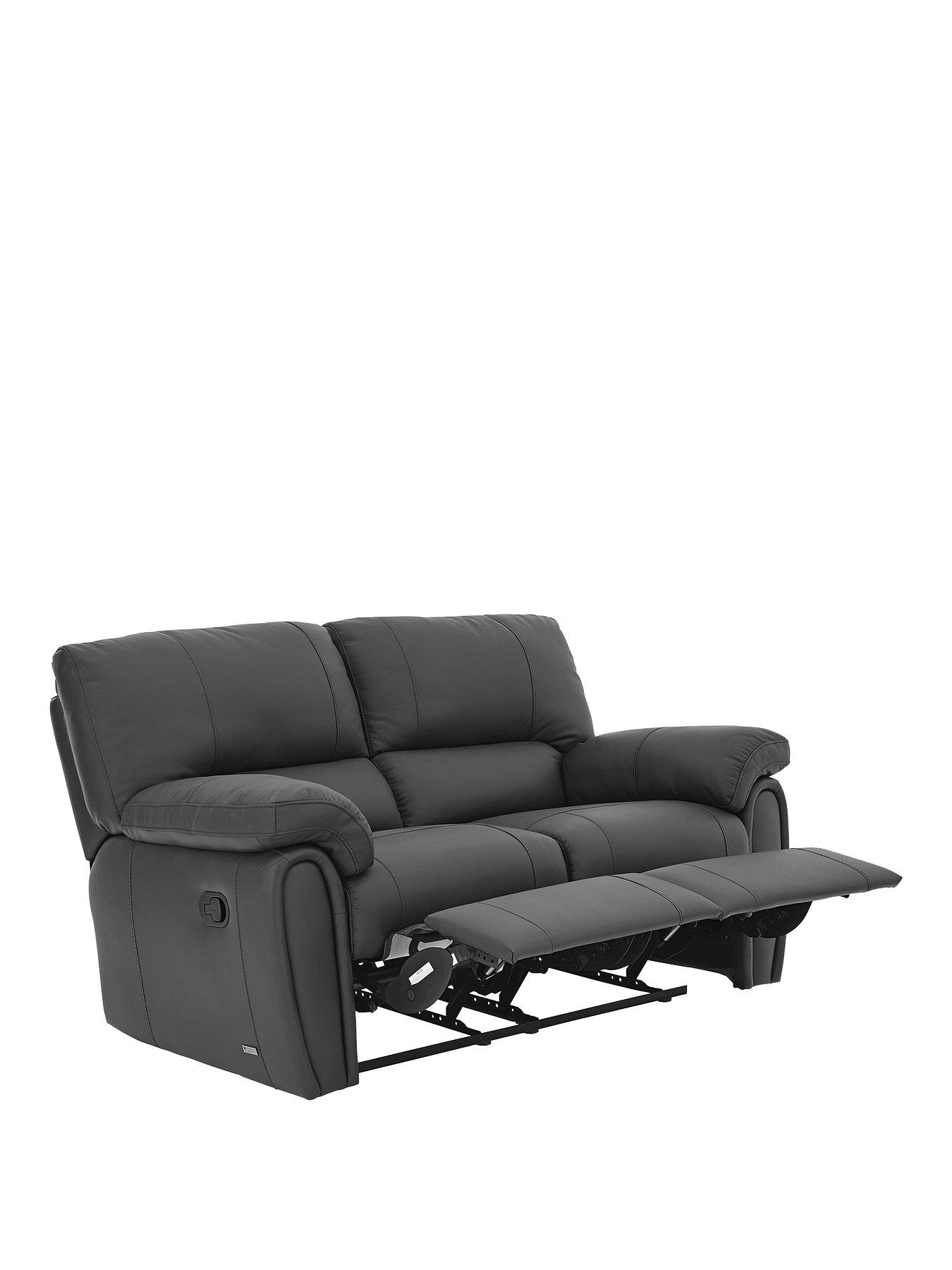Image 2 of 5 of The Very Collection Leighton Leather/Faux Leather 3 + 2 Seater Manual Recliner High Back Sofa Set (Buy &amp; SAVE!) - FSC&reg; Certified