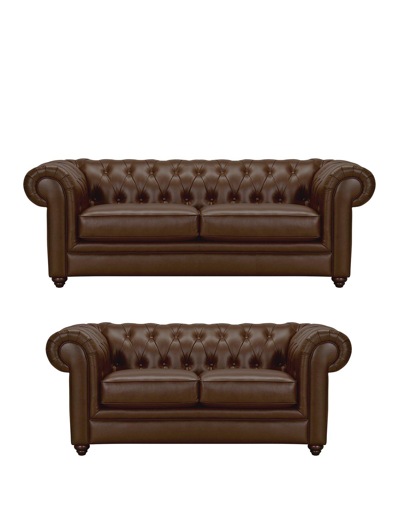 Product photograph of Violino New Bakerfield 3 2 Seater Leather Faux Leather Sofa Set Buy Amp Save from very.co.uk