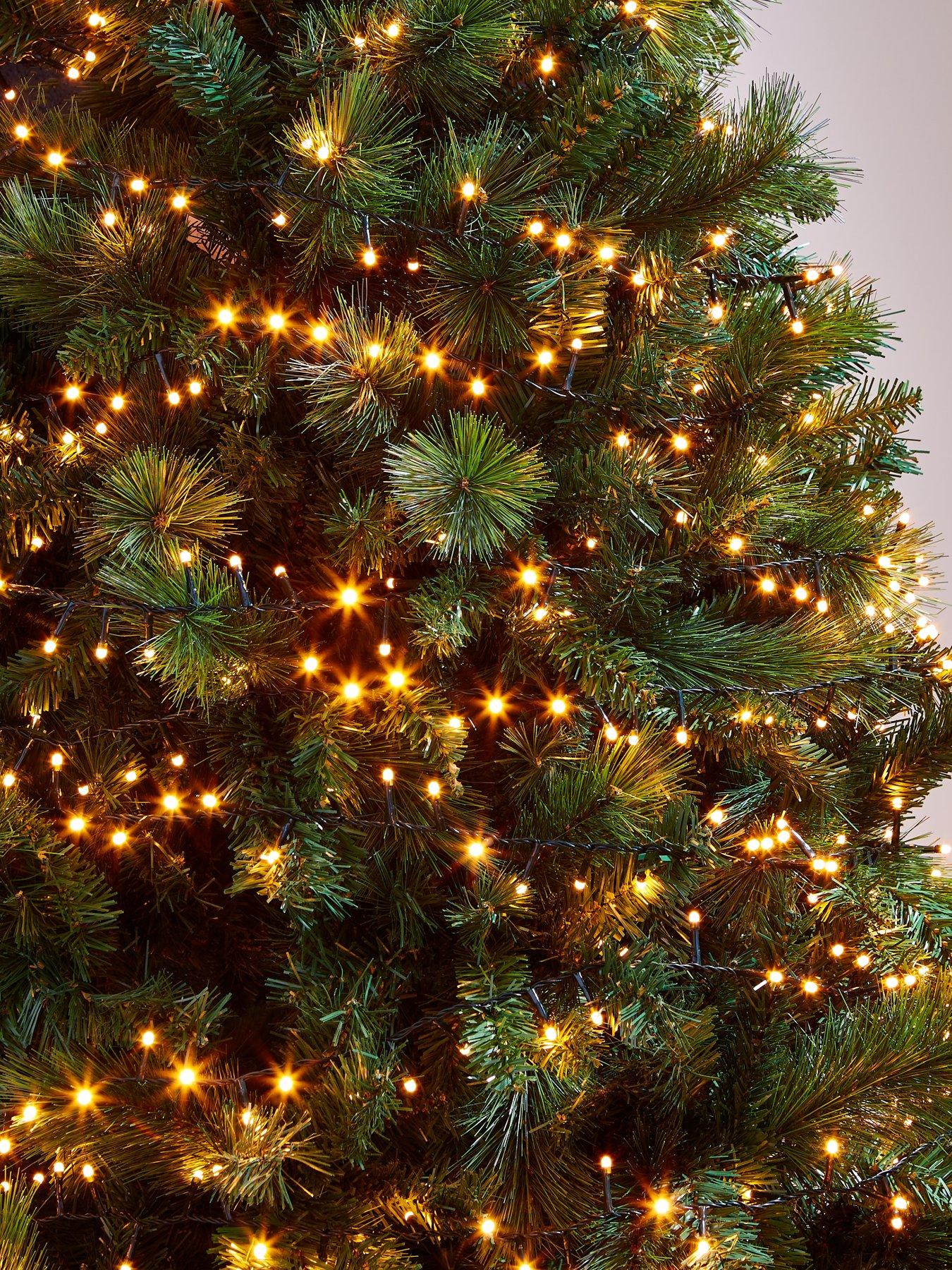 Festive 1000 Warm White Glow Worm Christmas Lights