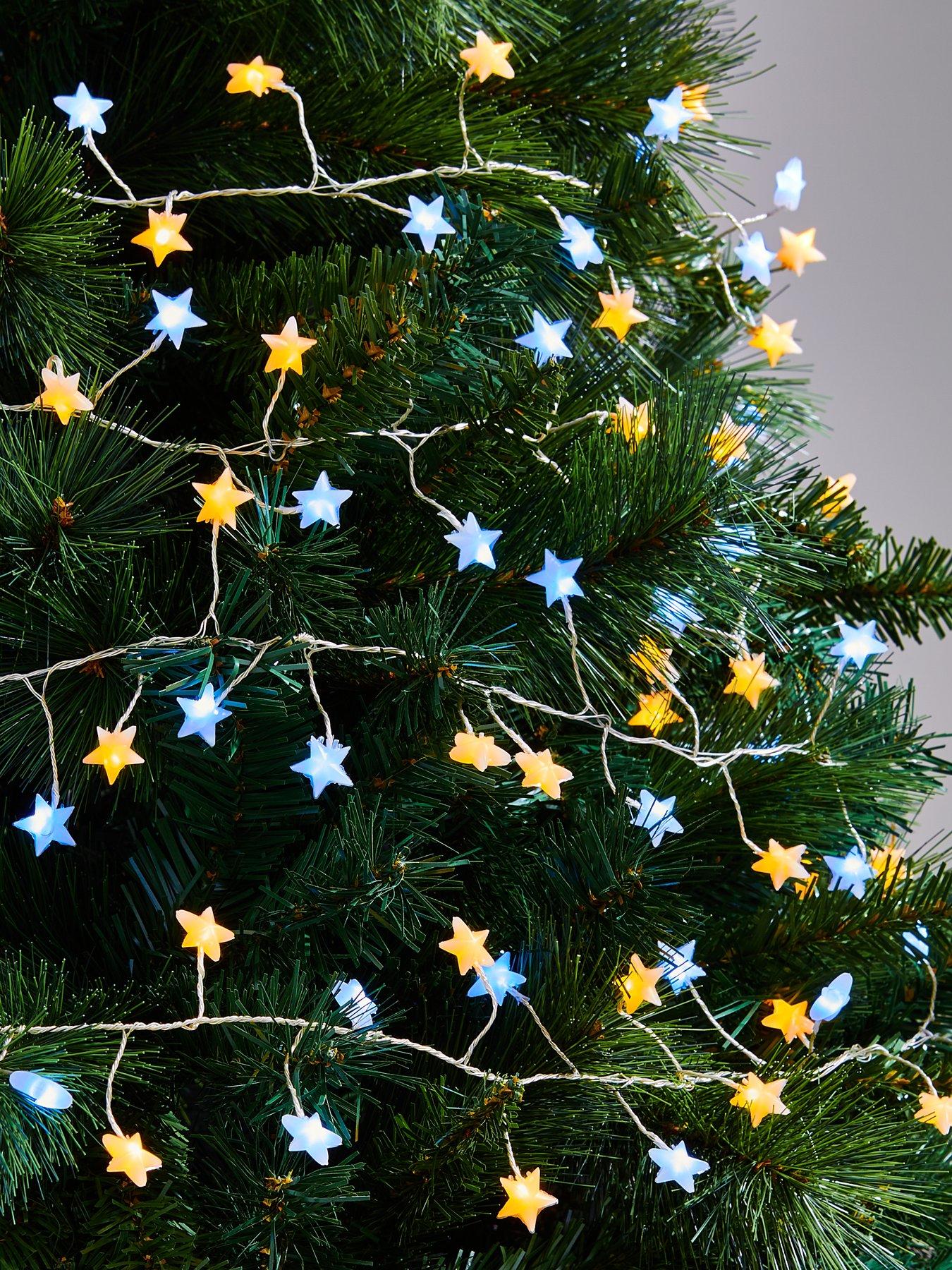 Image 1 of 3 of Festive 120 LED Star Cluster Christmas&nbsp;Lights -&nbsp;White/Warm White -&nbsp;3M