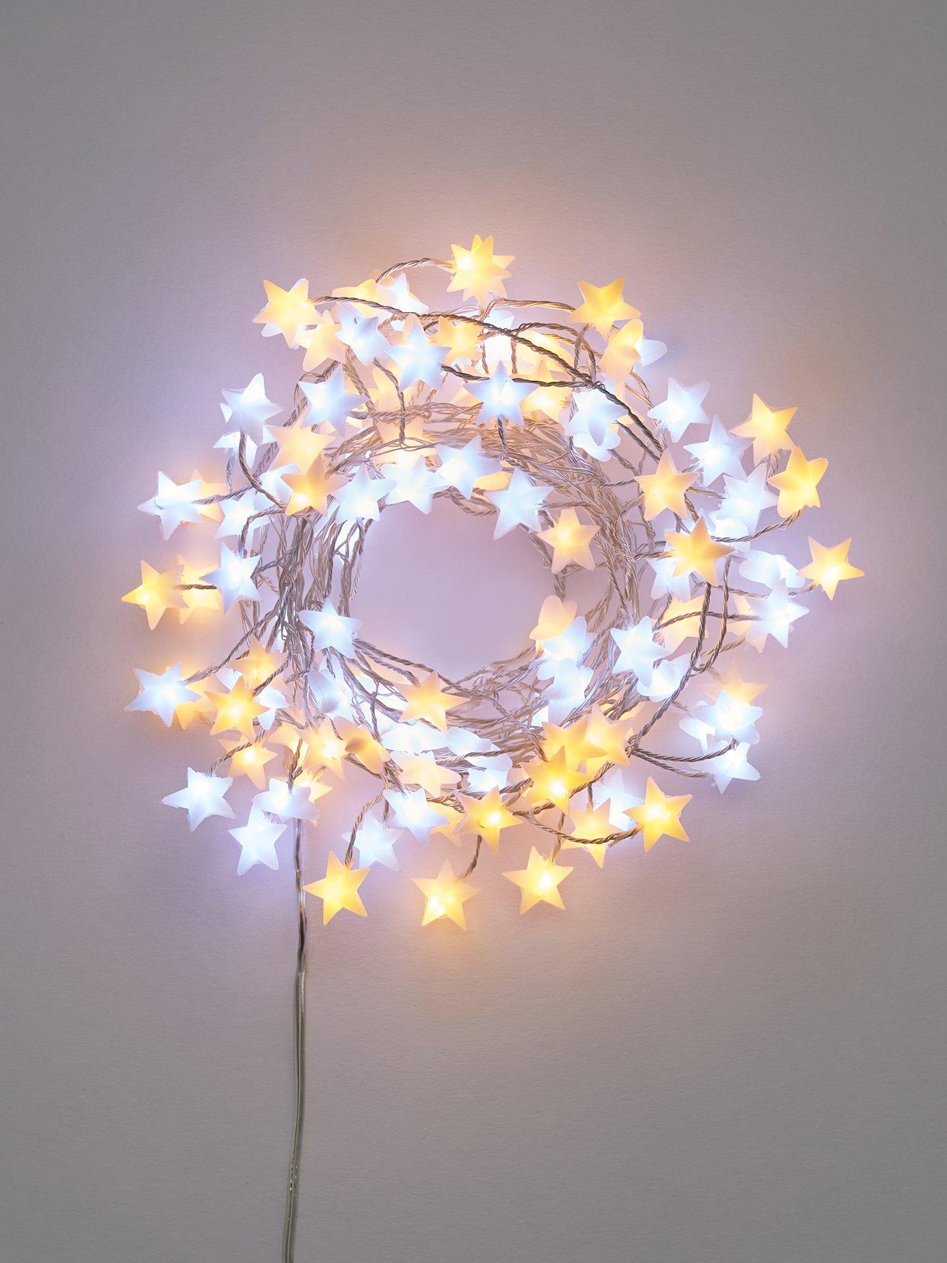 Image 2 of 3 of Festive 120 LED Star Cluster Christmas&nbsp;Lights -&nbsp;White/Warm White -&nbsp;3M