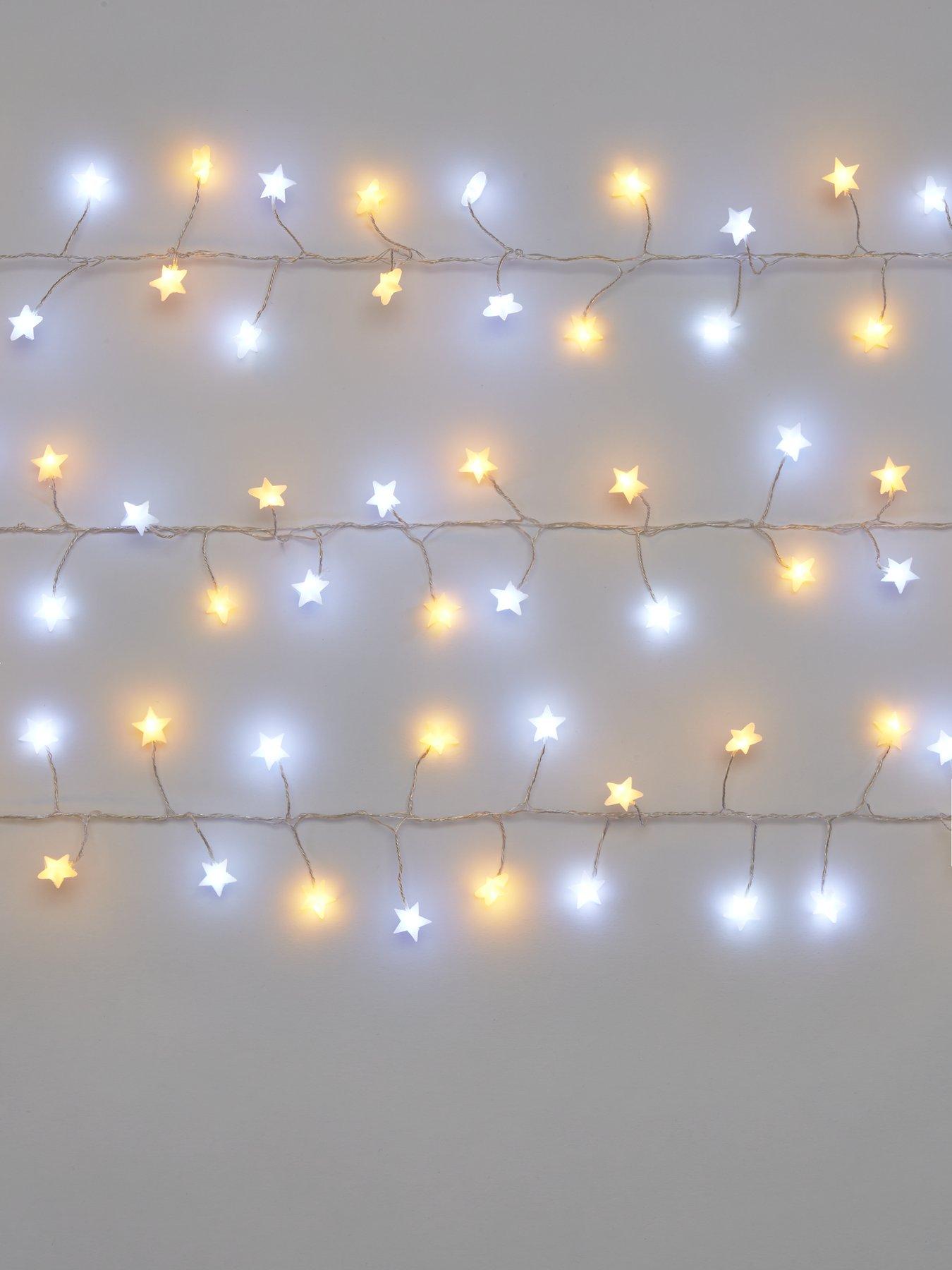 Image 3 of 3 of Festive 120 LED Star Cluster Christmas&nbsp;Lights -&nbsp;White/Warm White -&nbsp;3M