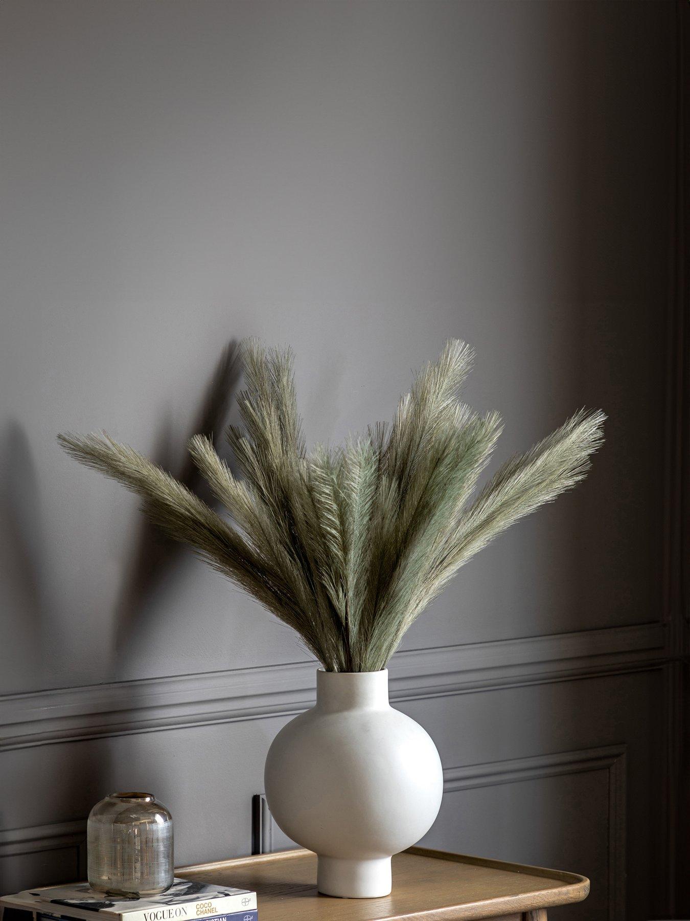 Product photograph of Gallery Artificial Feathered Green And Grey Spray Bundle Ndash 6 Stems from very.co.uk