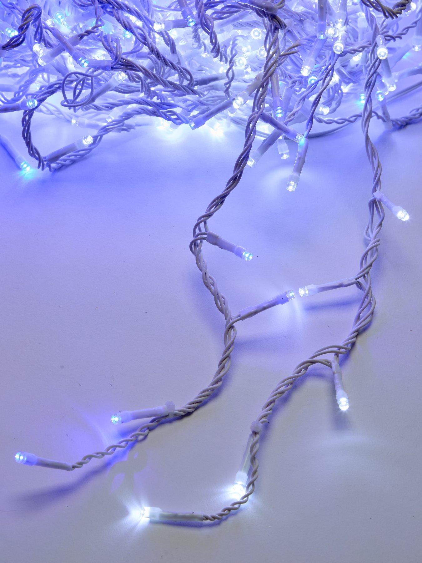 Image 3 of 6 of Festive 960 Blue/White LED&nbsp;Snowing Icicle Outdoor Christmas Lights