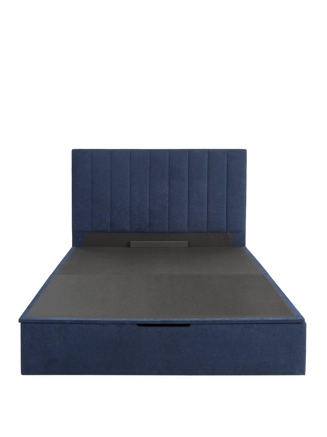 Image 2 of 6 of The Very Collection Nova End Lift Up Storage Ottoman Bed with Mattress Options (Buy &amp; SAVE!) - Blue