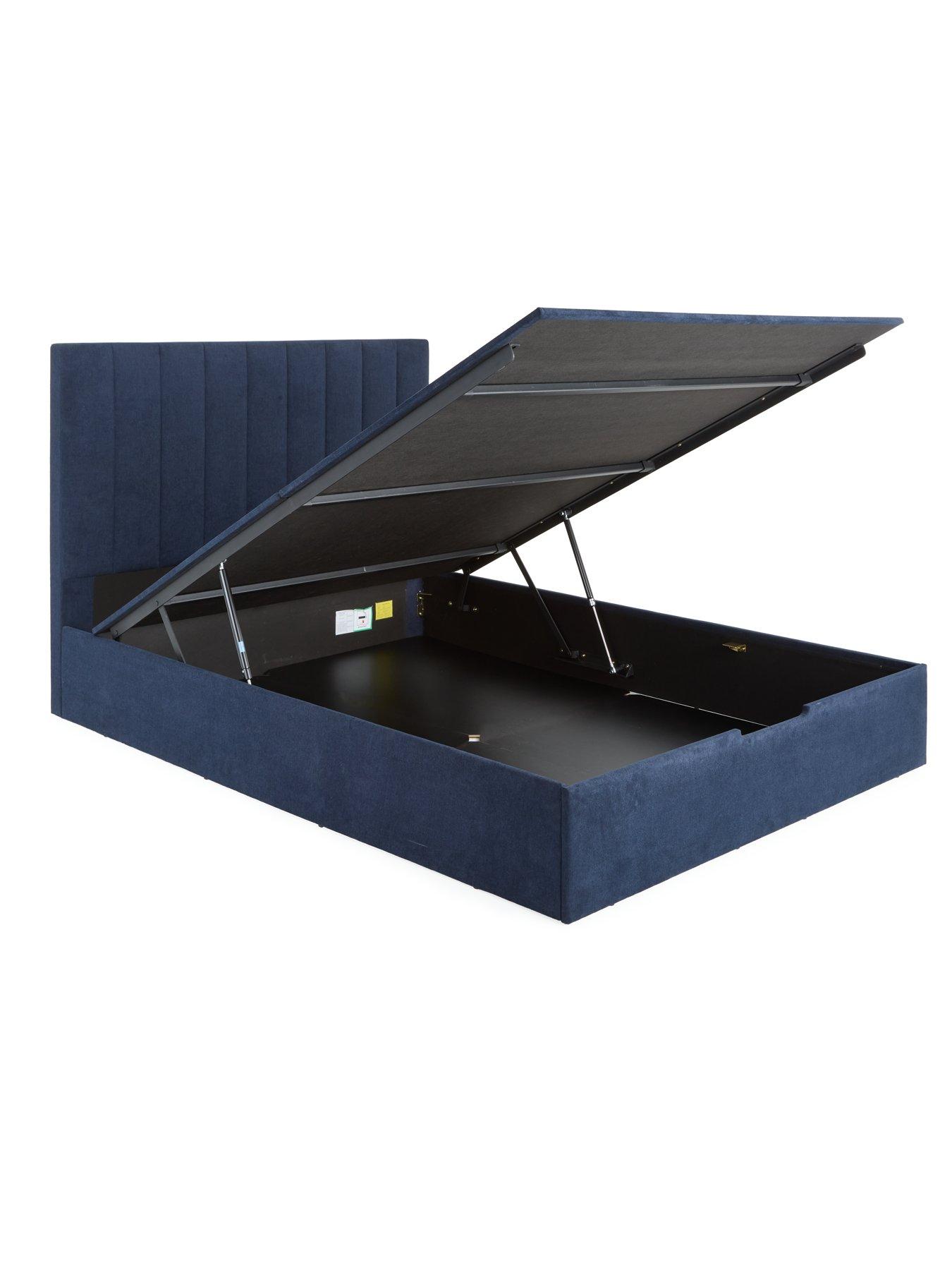 Image 3 of 6 of The Very Collection Nova End Lift Up Storage Ottoman Bed with Mattress Options (Buy &amp; SAVE!) - Blue