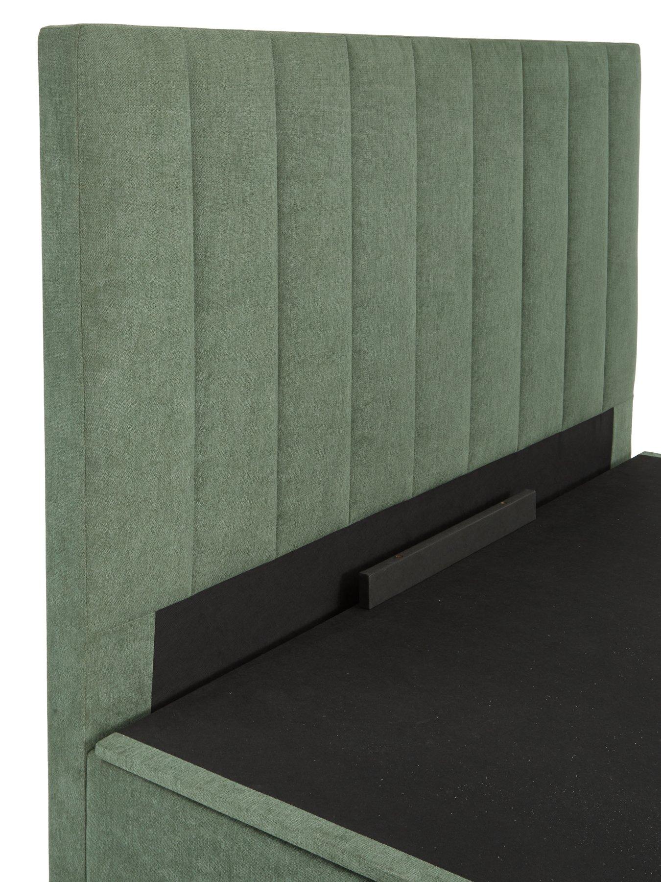 Image 4 of 6 of The Very Collection Nova End Lift Up Storage Ottoman Bed with Mattress Options (Buy &amp; SAVE!) - Winter Moss