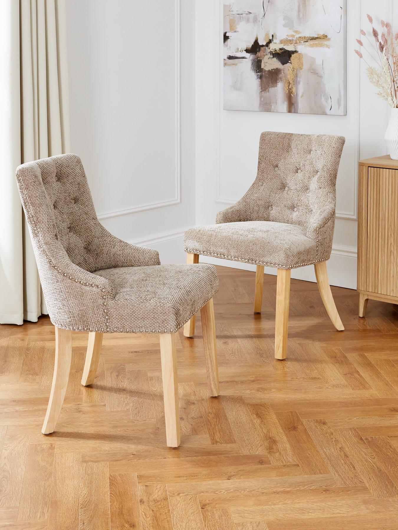 The Very Collection Pair of Warwick Chunky Weave Dining Chairs - FSC Certified