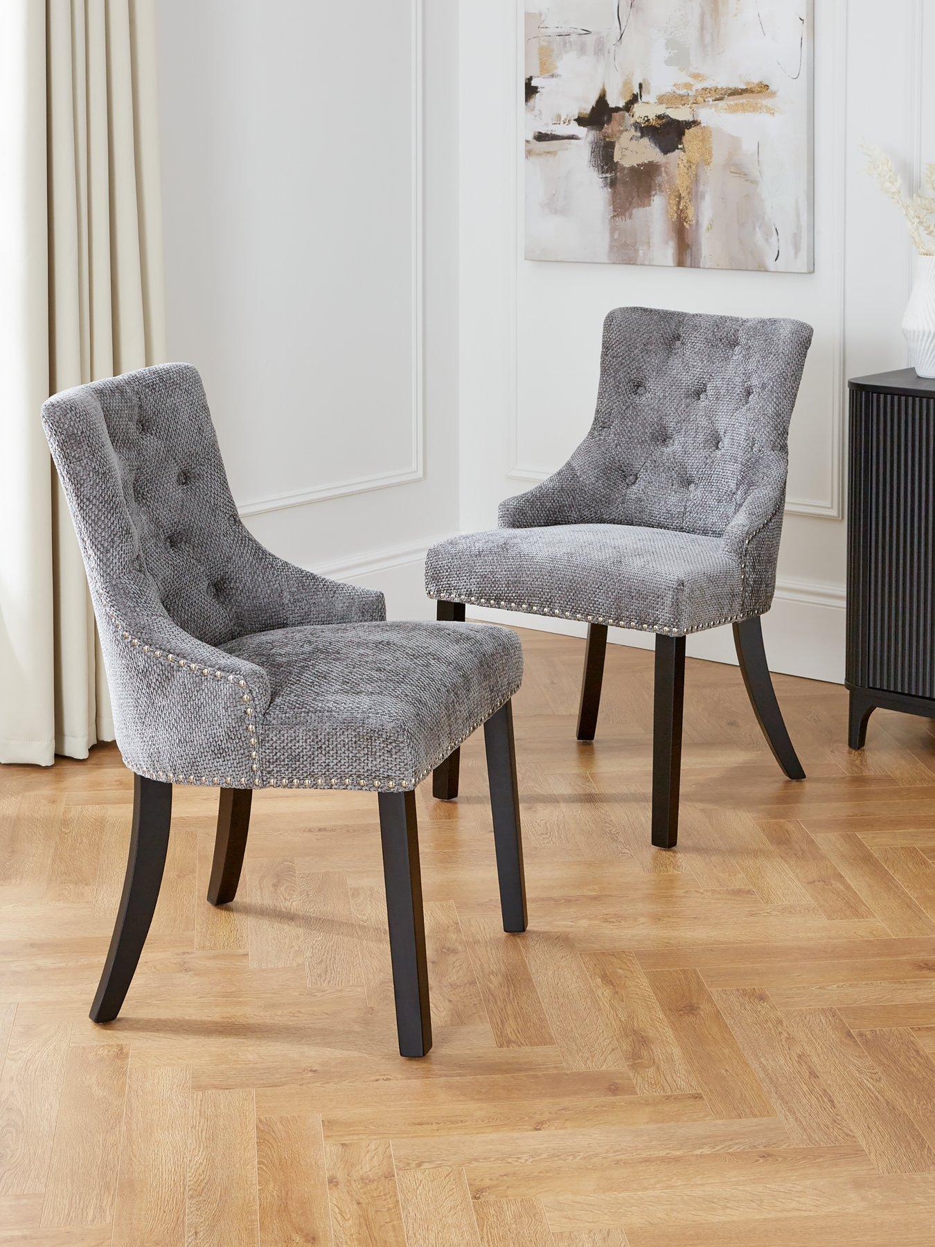The Very Collection Pair of Warwick Chunky Weave Dining Chairs - FSC Certified