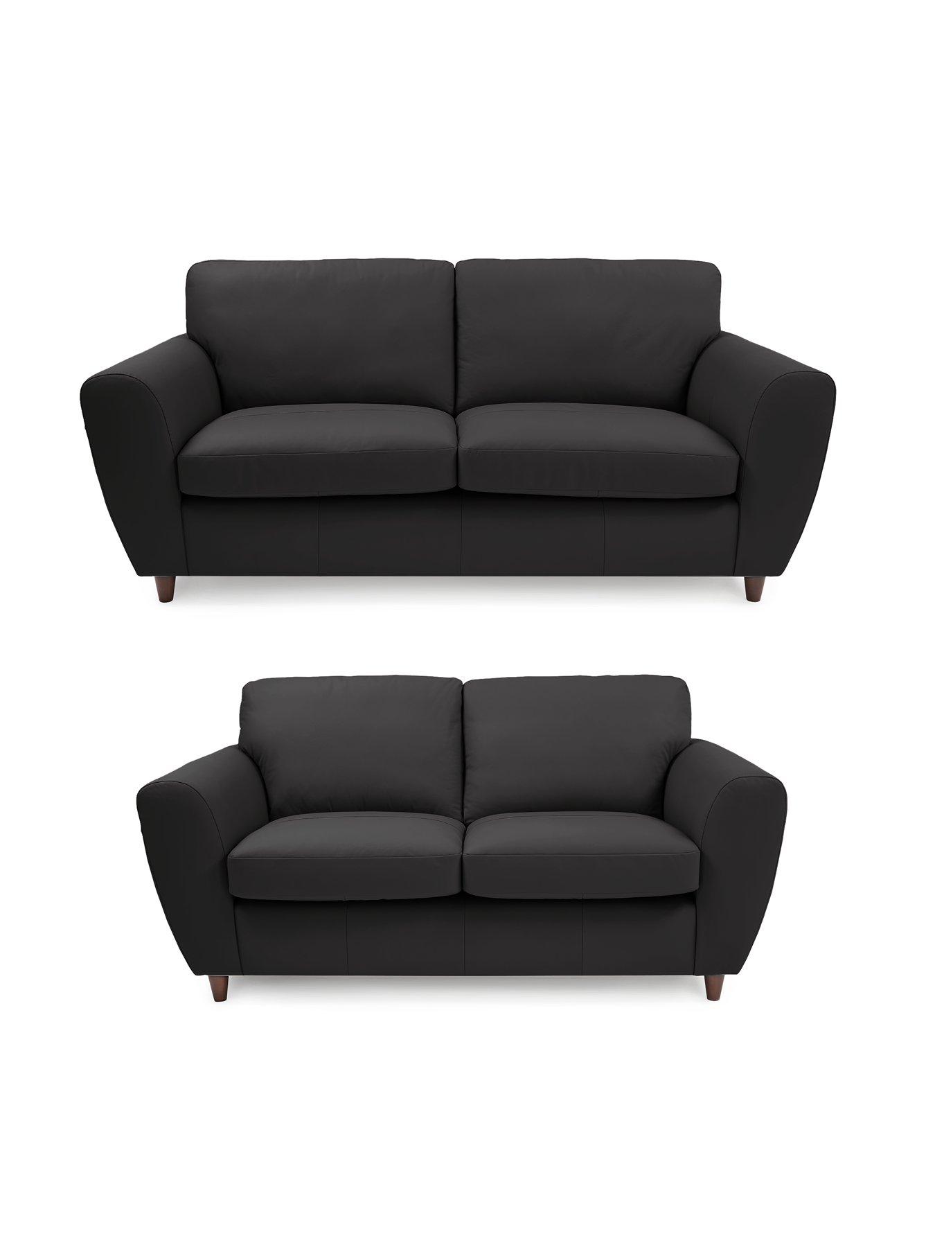 undefined Shay 3 + 2 Seater Leather Sofa - FSC® Certified
