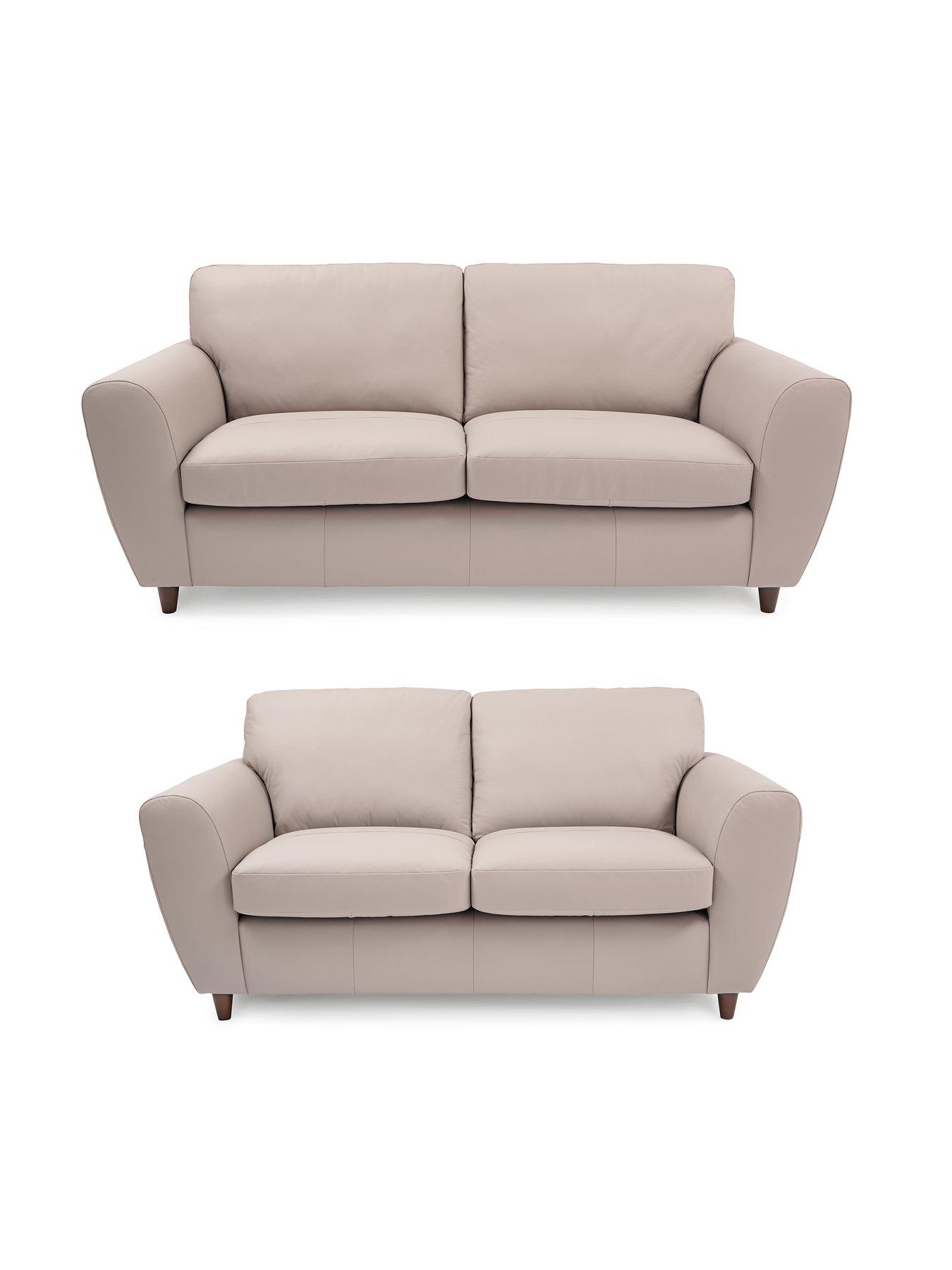 The Very Collection Shay 3 + 2 Seater Leather Sofa - FSC® Certified
