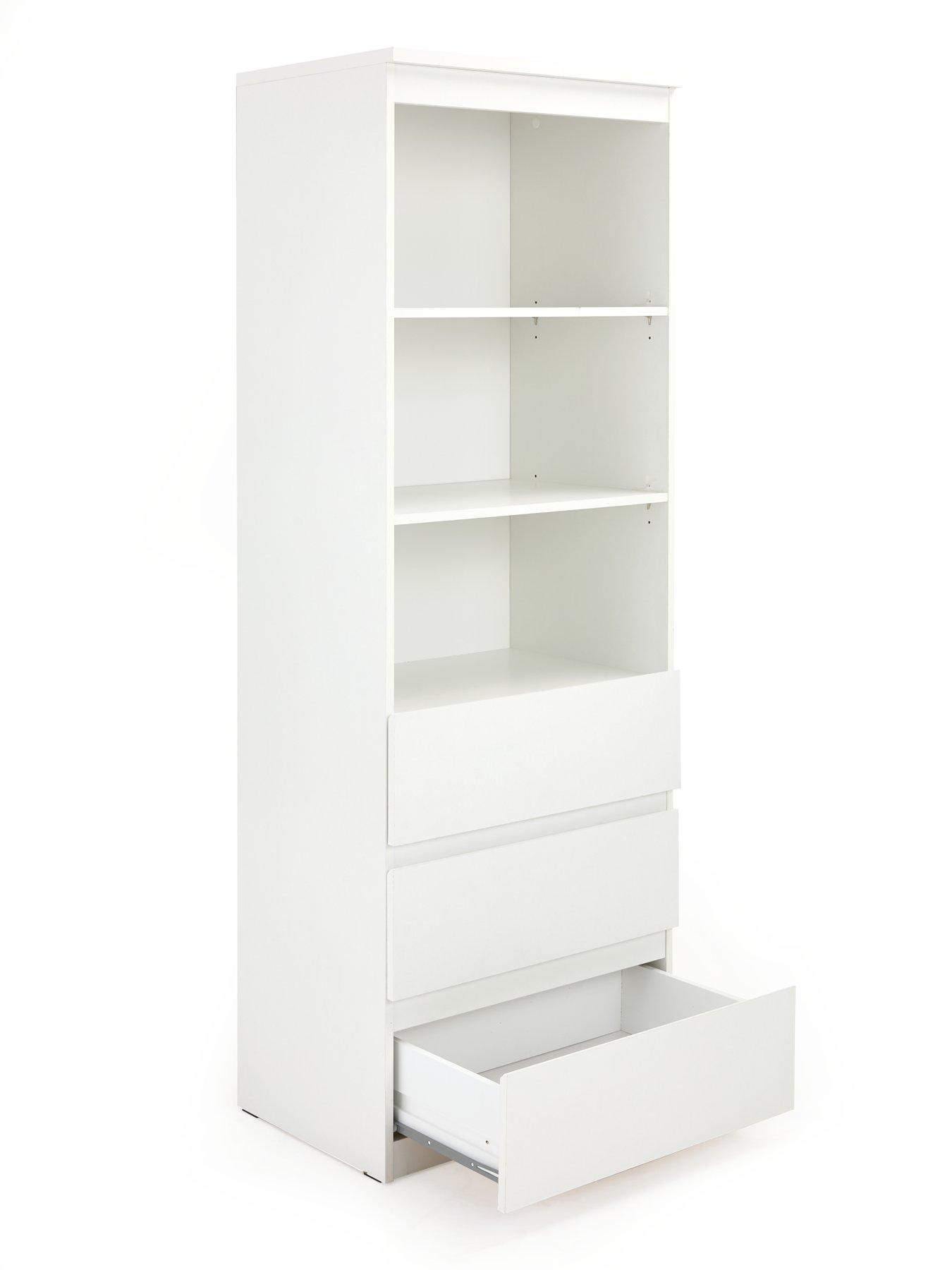 Image 4 of 6 of The Very Collection Lisson 3 Drawer Shelf Unit - White&nbsp;- FSC&reg; Certified