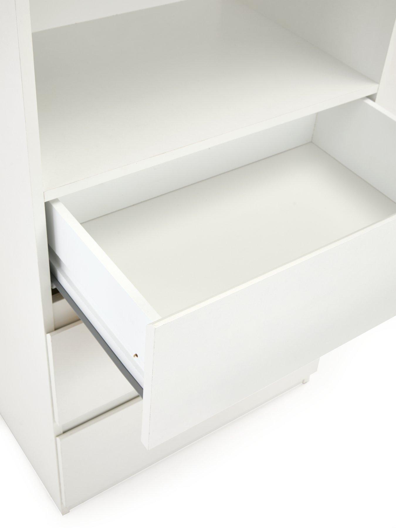 Image 5 of 6 of The Very Collection Lisson 3 Drawer Shelf Unit - White&nbsp;- FSC&reg; Certified