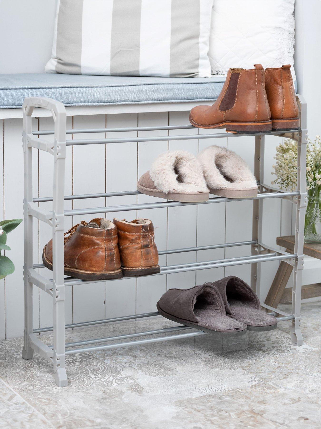 Product photograph of Addis 4 Tier Shoe Rack from very.co.uk