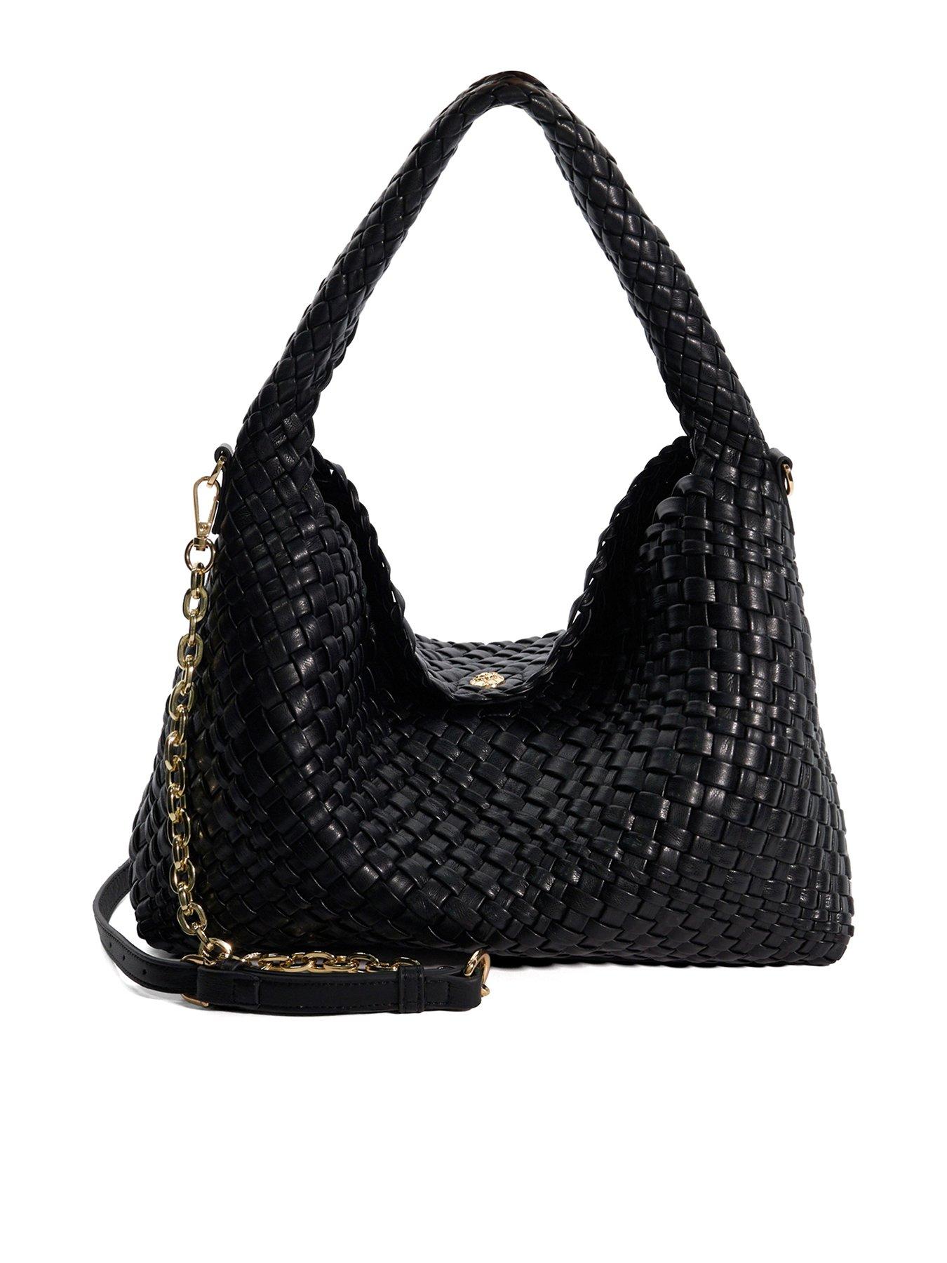 Dune London Deliberate Woven Shoulder Bag - Black | Very.co.uk