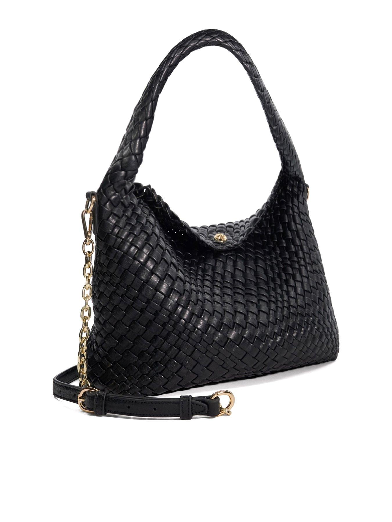 Dune London Deliberate Woven Shoulder Bag - Black | Very.co.uk