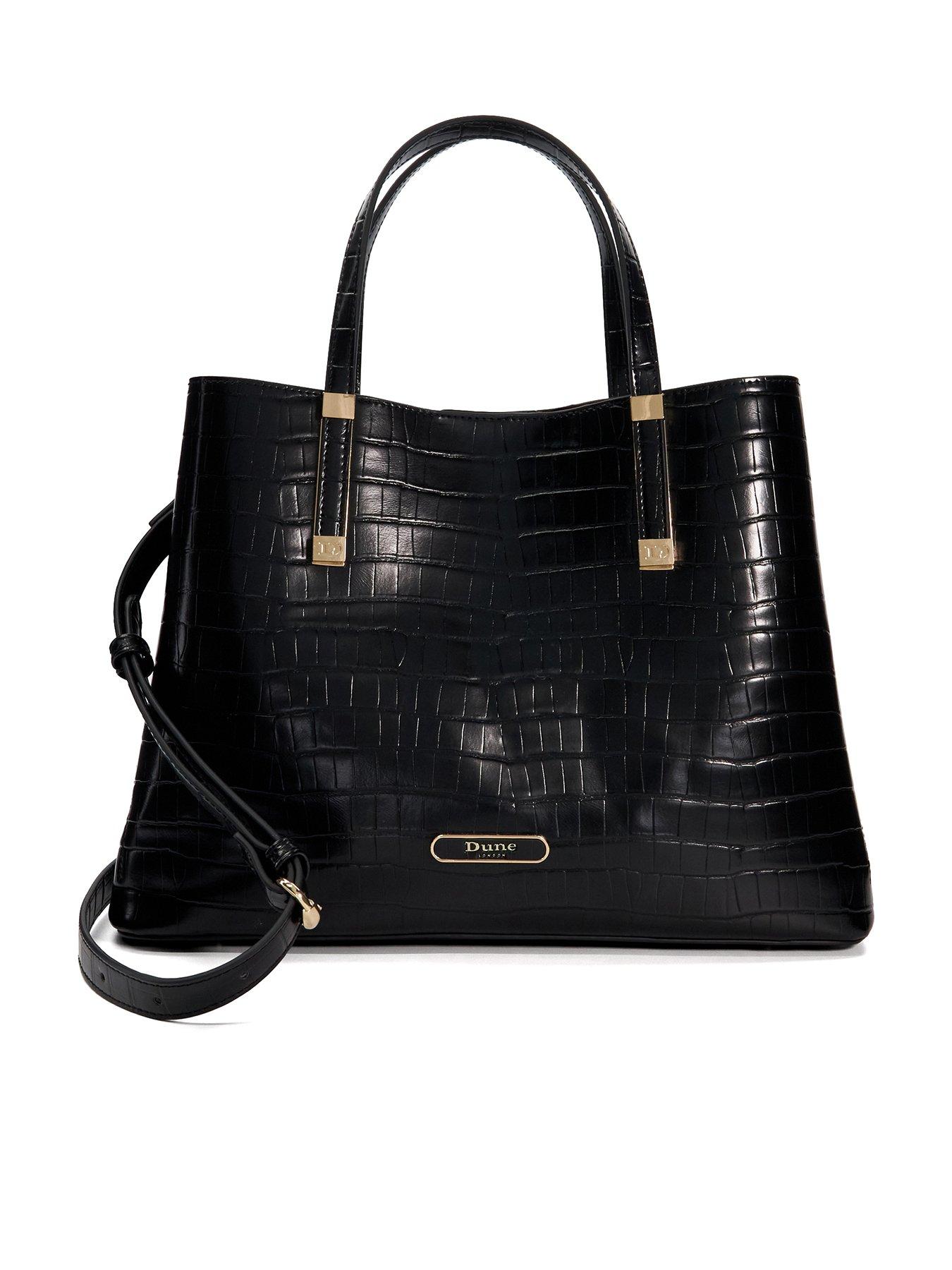 Dune London Dorry Branded Hardware Tote Bag - Black | Very.co.uk