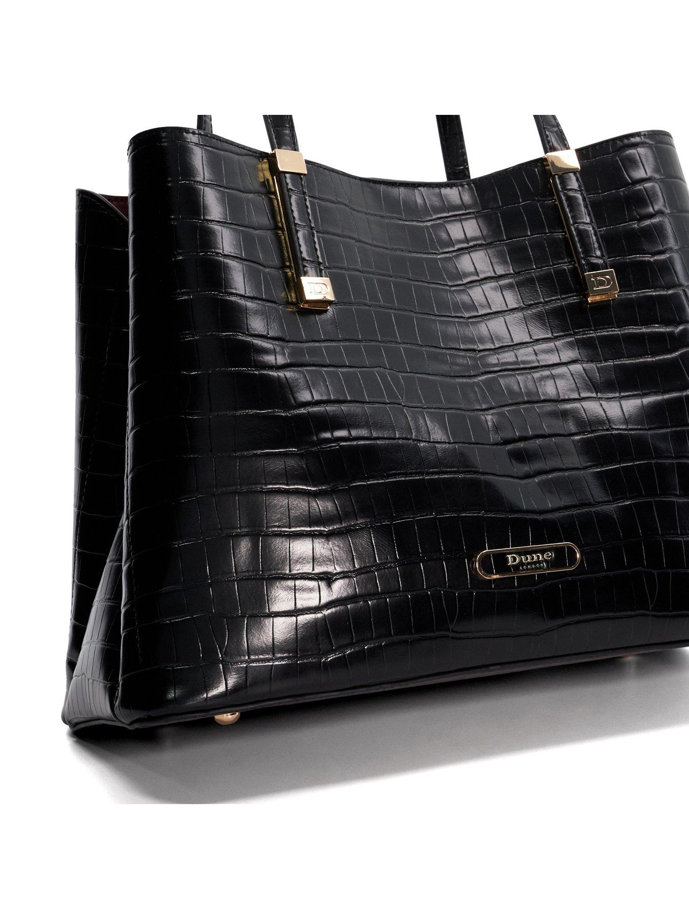 Dune London Dorry Branded Hardware Tote Bag Black Very.co.uk