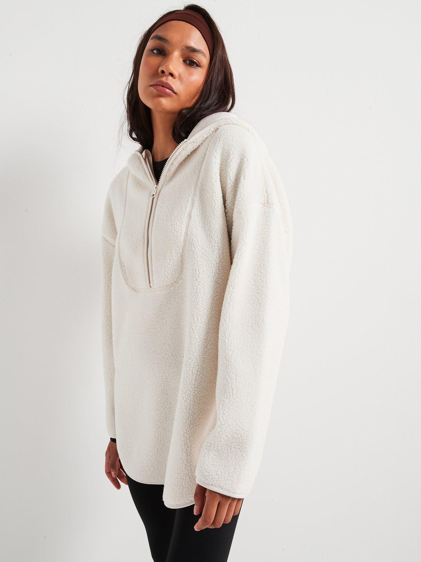 Sherpa white hoodie sales
