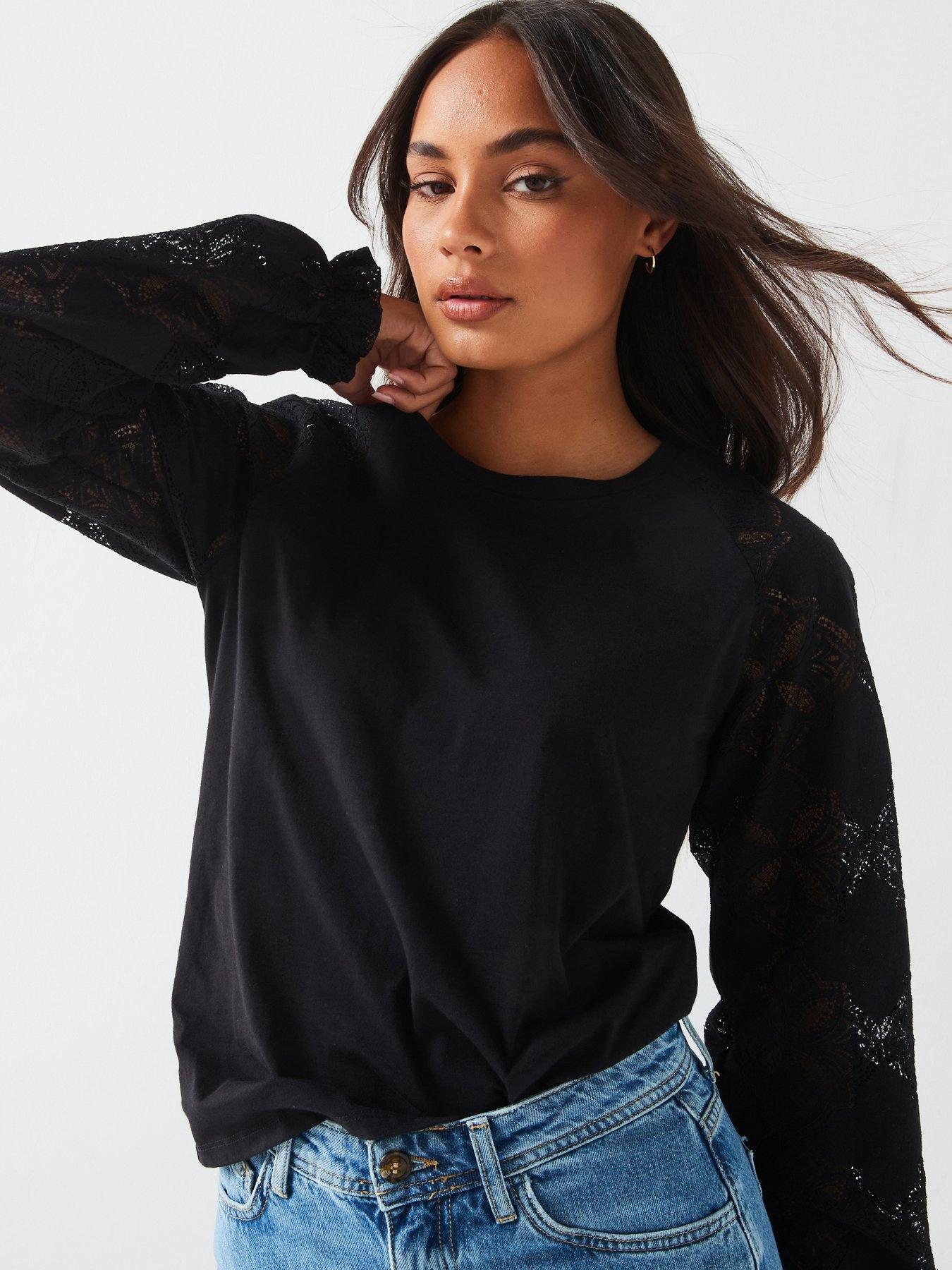 Black dressy top best sale